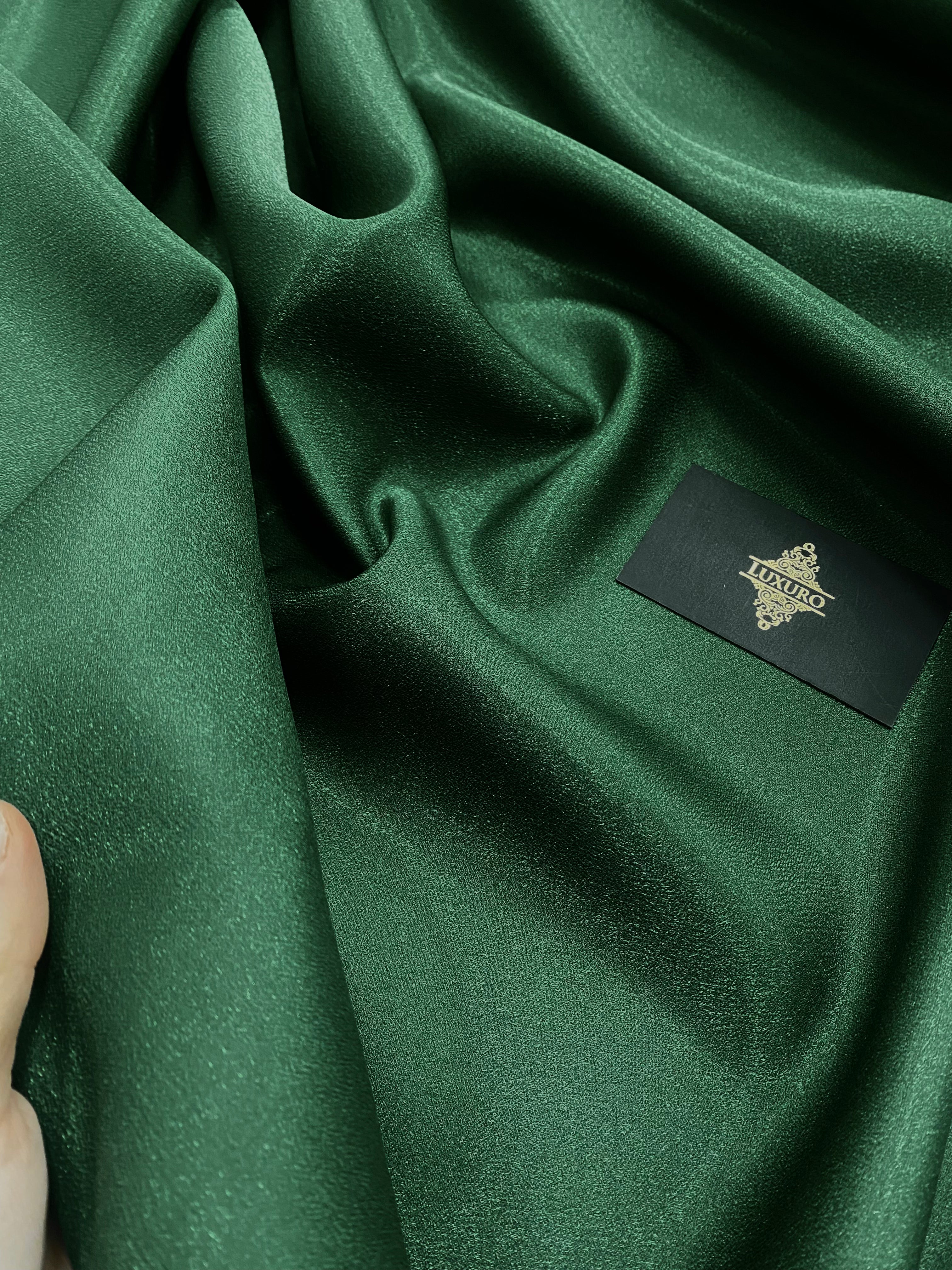 Tafta Fixa cu Sclipici Verde Smarald