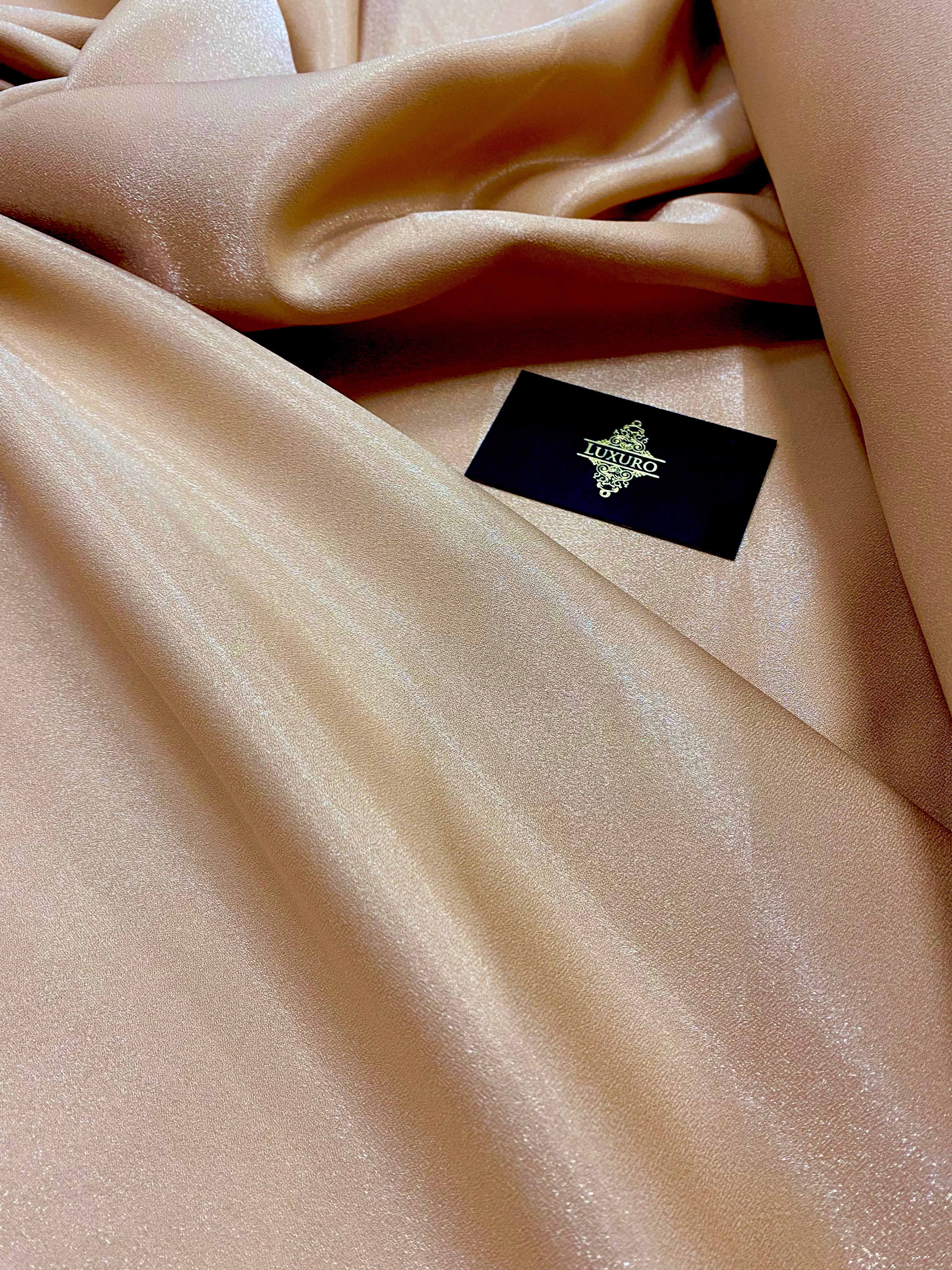 Tafta Fixa cu Sclipici Nude