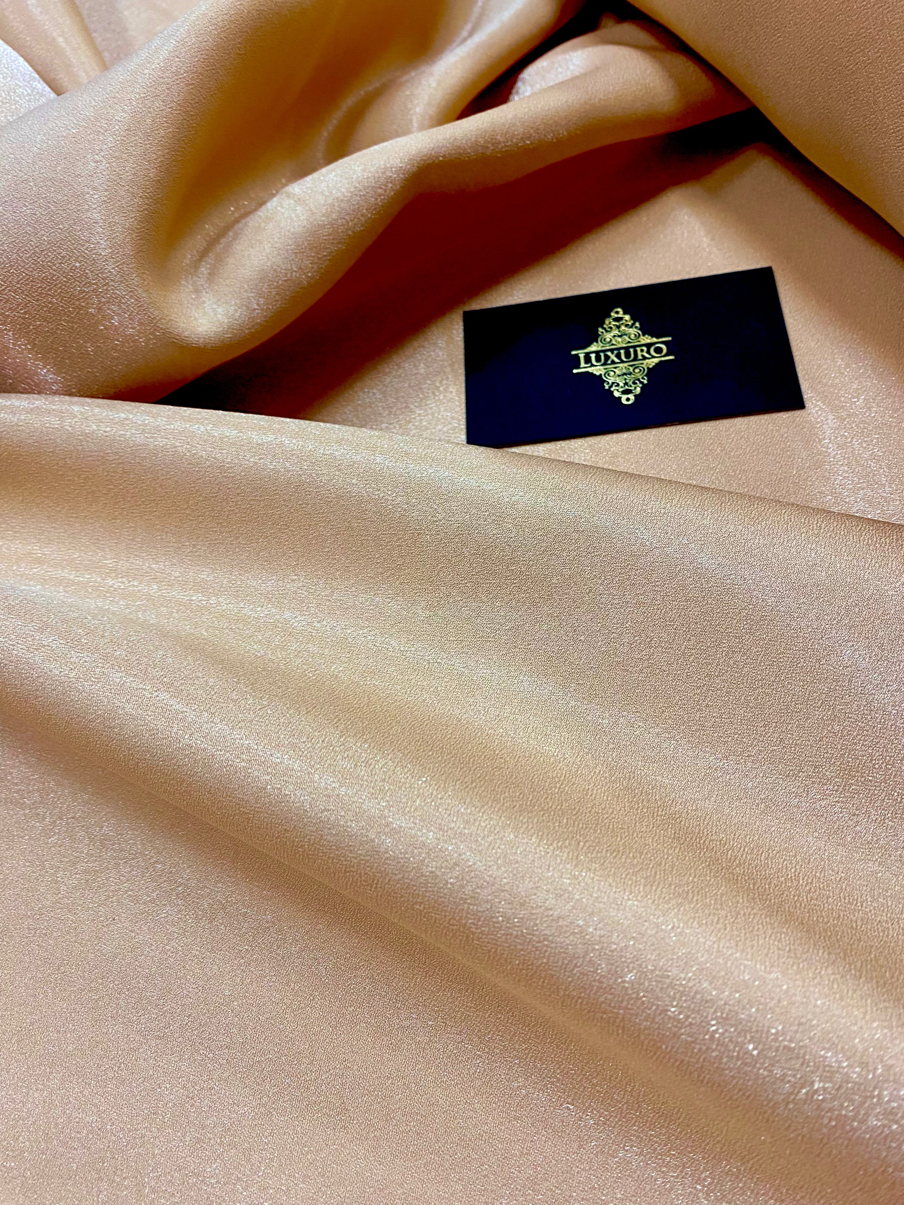 Tafta Fixa cu Sclipici Nude