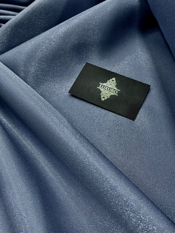 Tafta Fixa cu Sclipici Albastru Prafuit