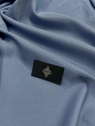 Tafta Fixa cu Sclipici Albastru Prafuit