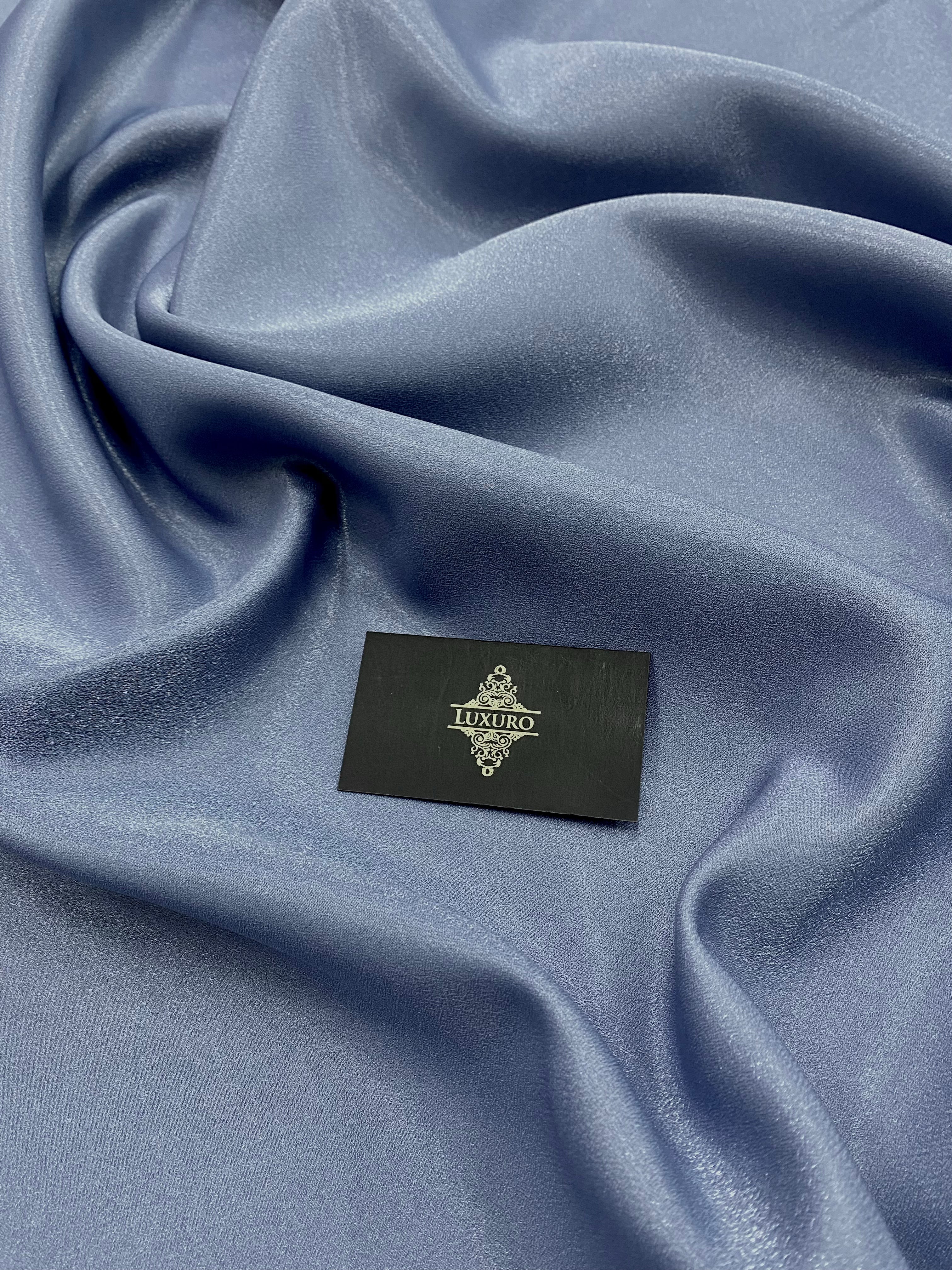 Tafta Fixa cu Sclipici Albastru Prafuit