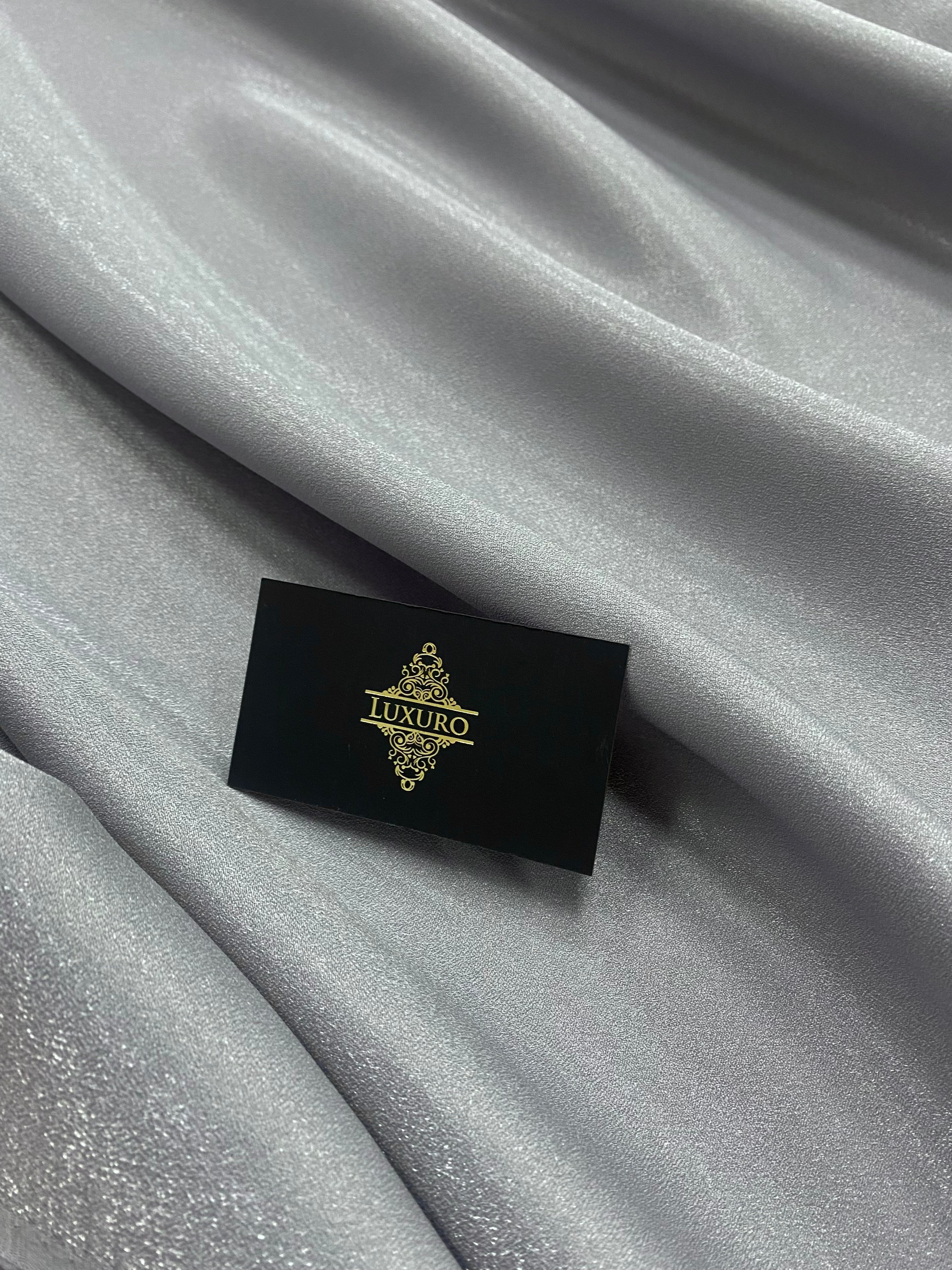 Tafta Fixa cu Sclipici Gri