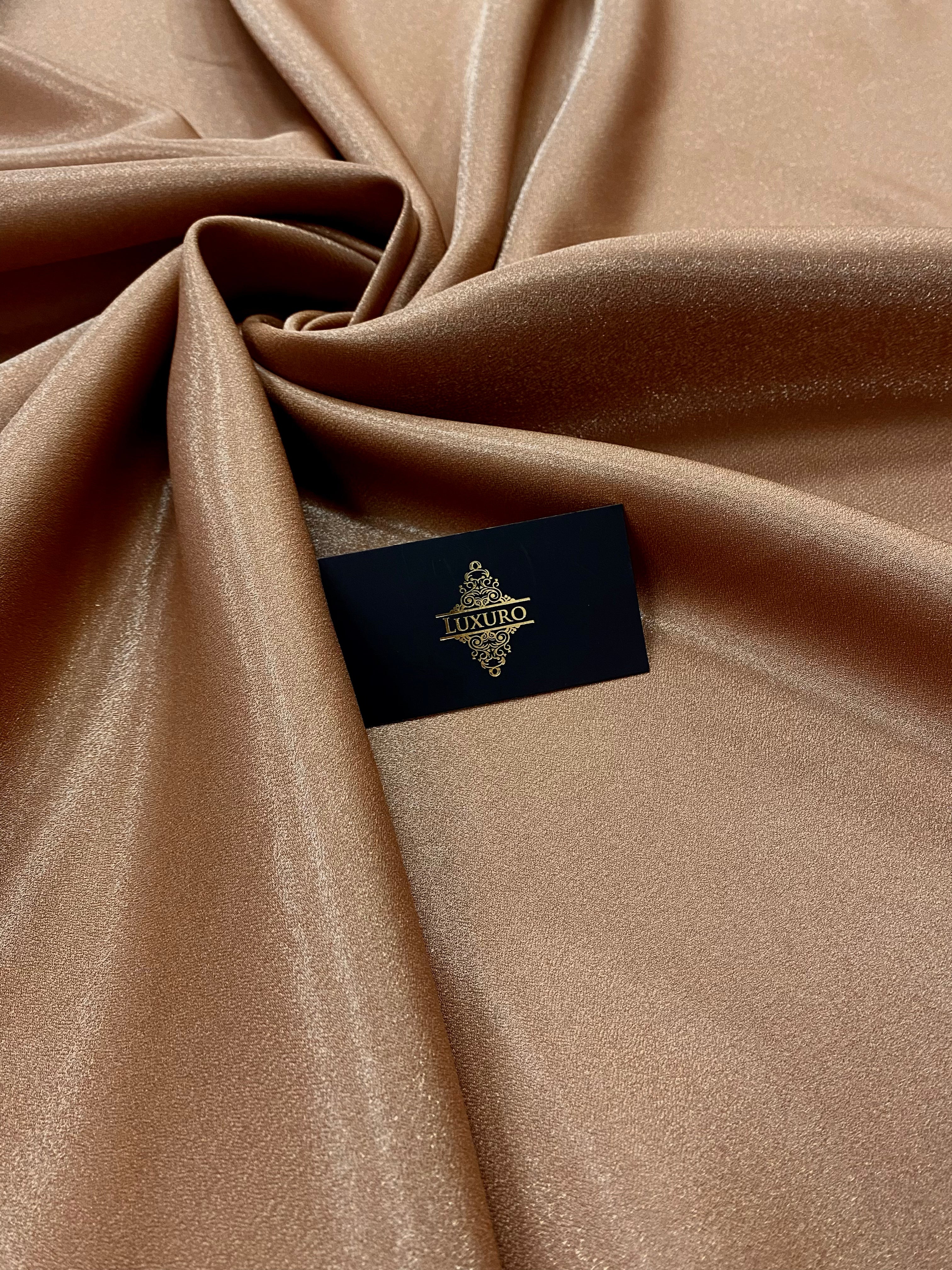 Tafta Fixa cu Sclipici Bronz