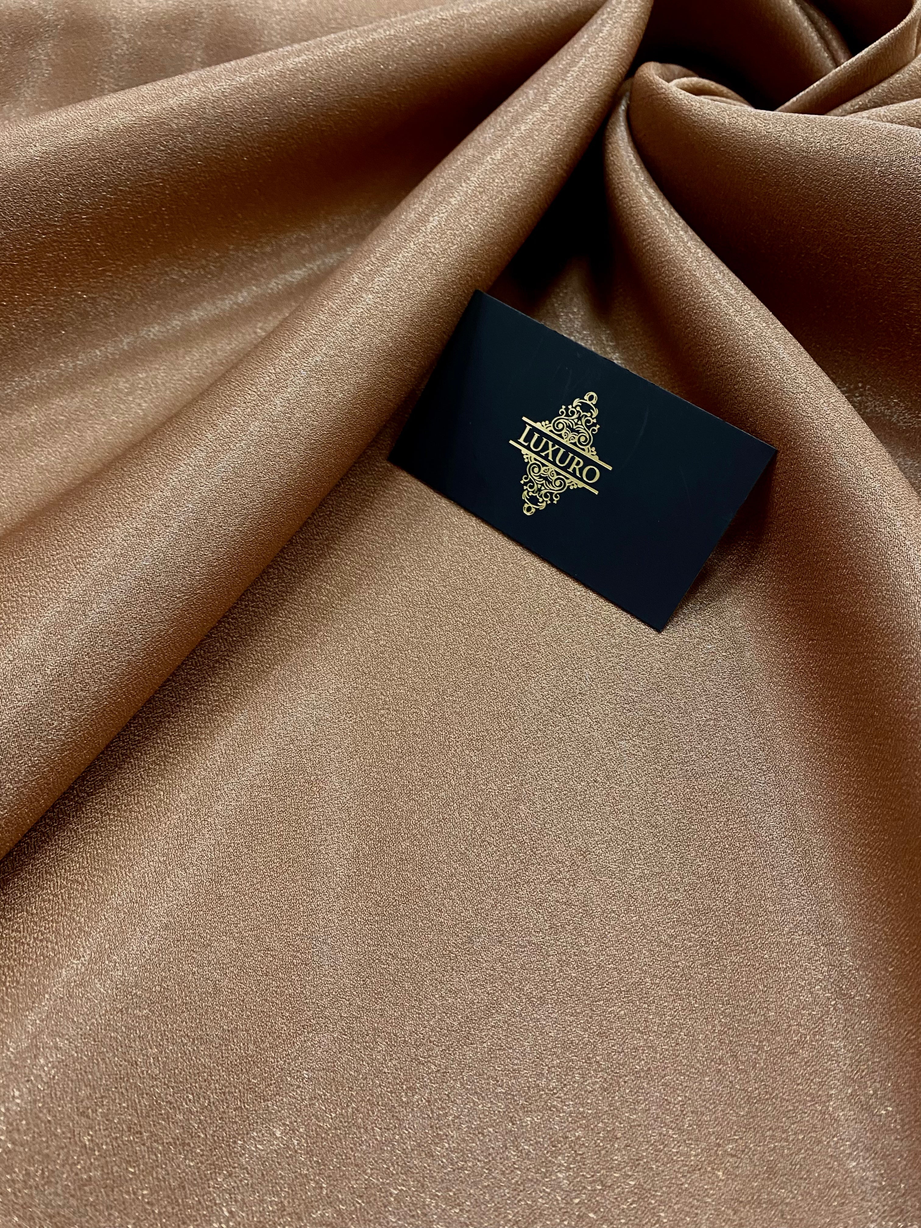 Tafta Fixa cu Sclipici Bronz