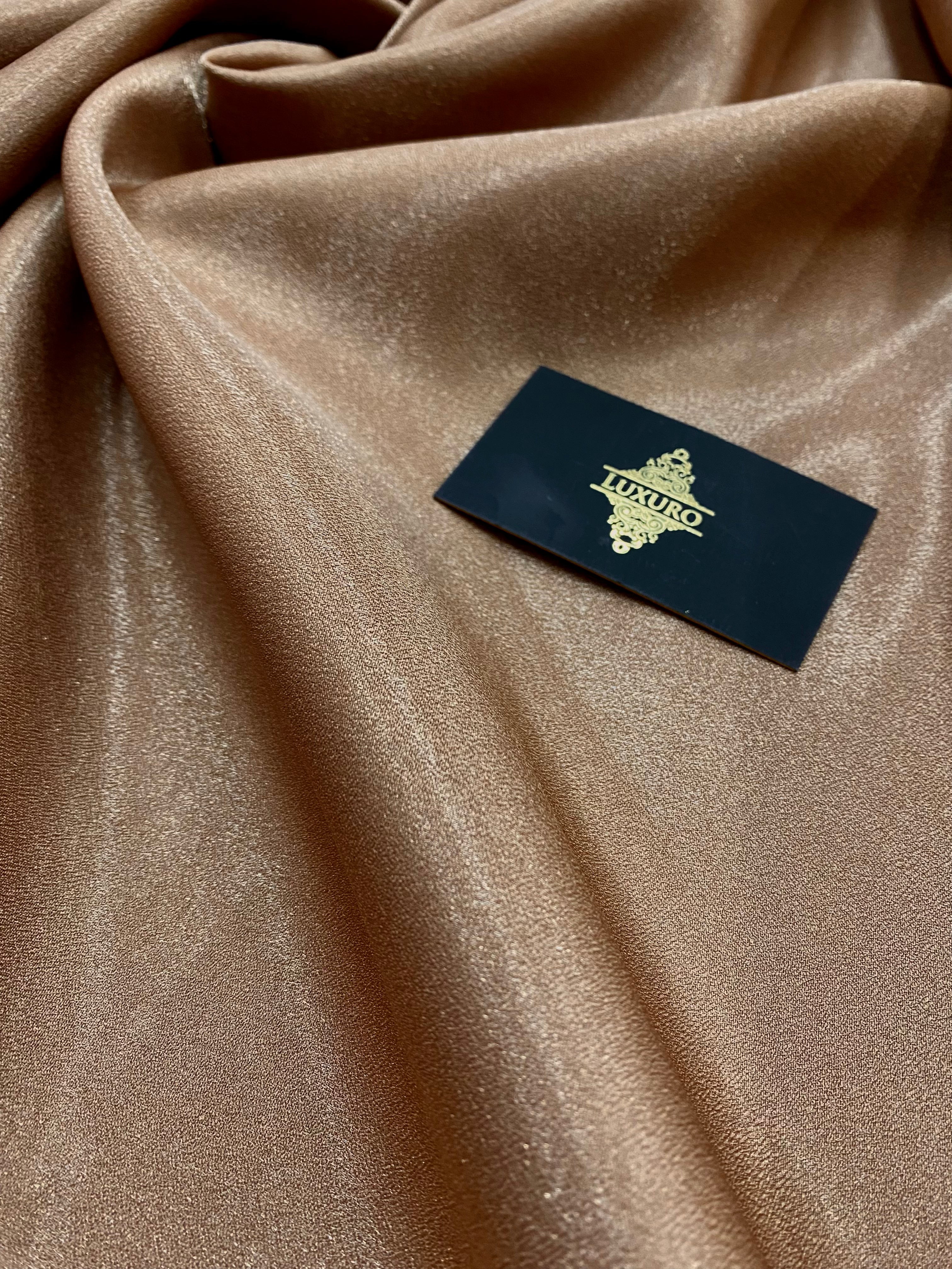 Tafta Fixa cu Sclipici Bronz