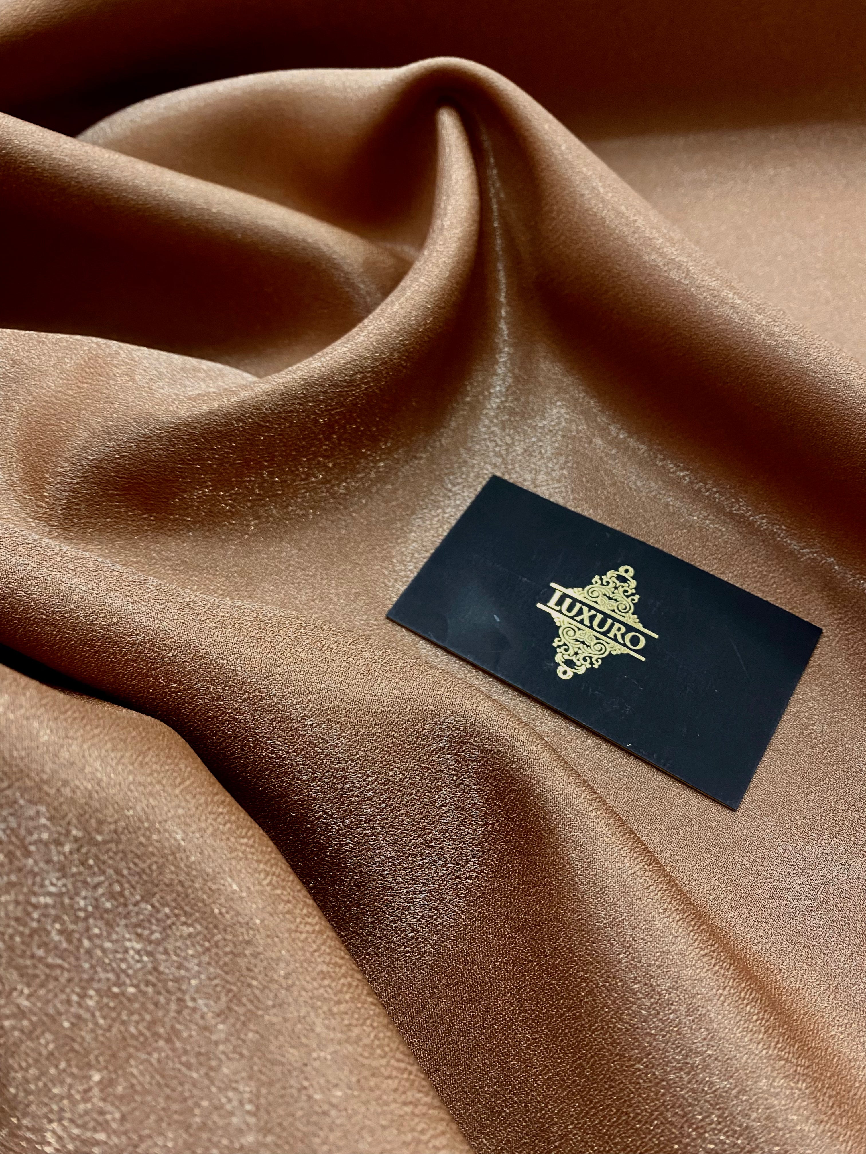 Tafta Fixa cu Sclipici Bronz