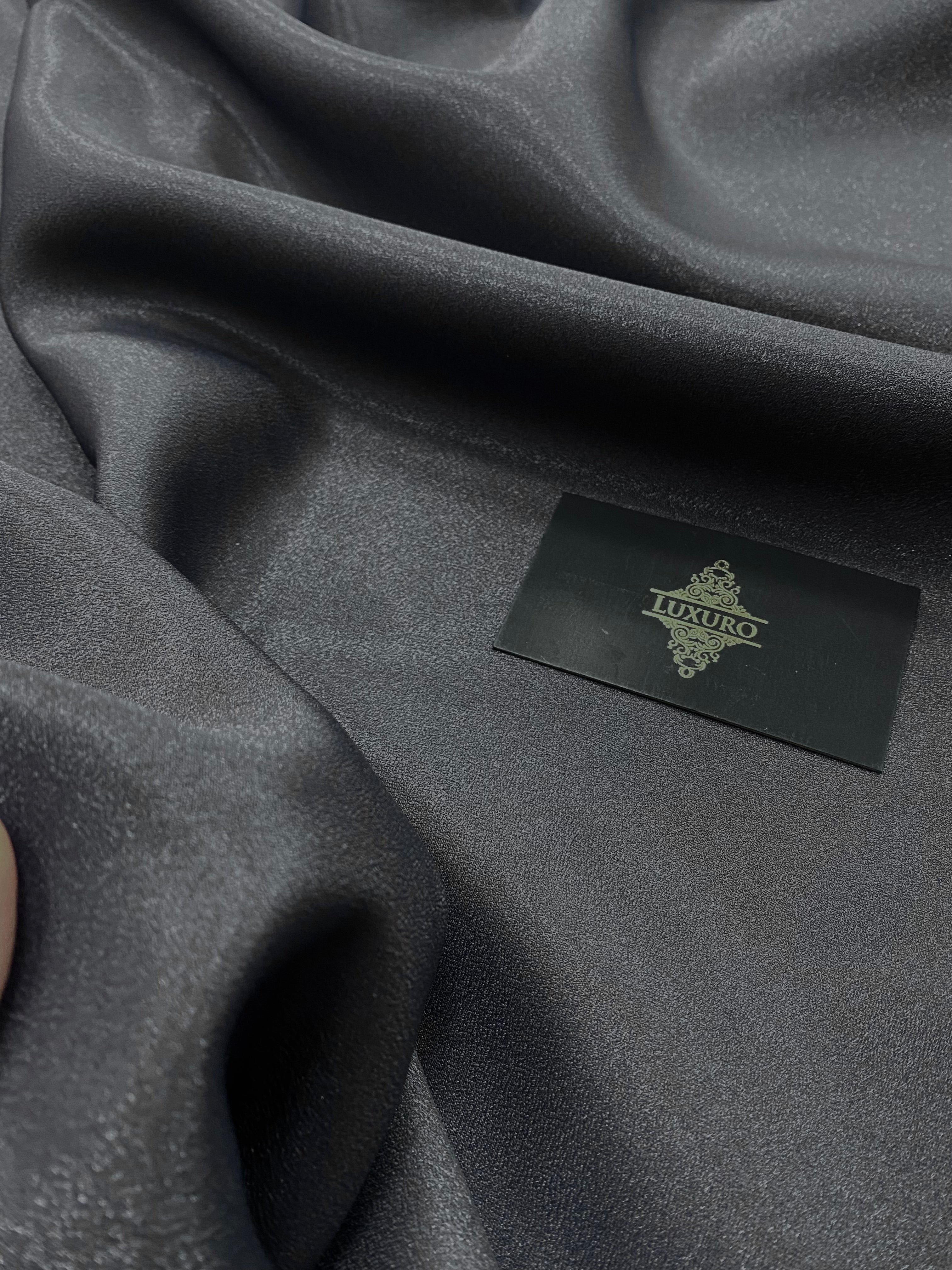 Tafta Fixa cu Sclipici Gri Antracit