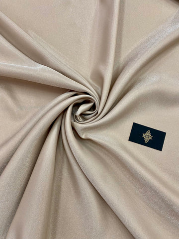 Fixed Taffeta with Glitter Sand Beige - 3 m Width