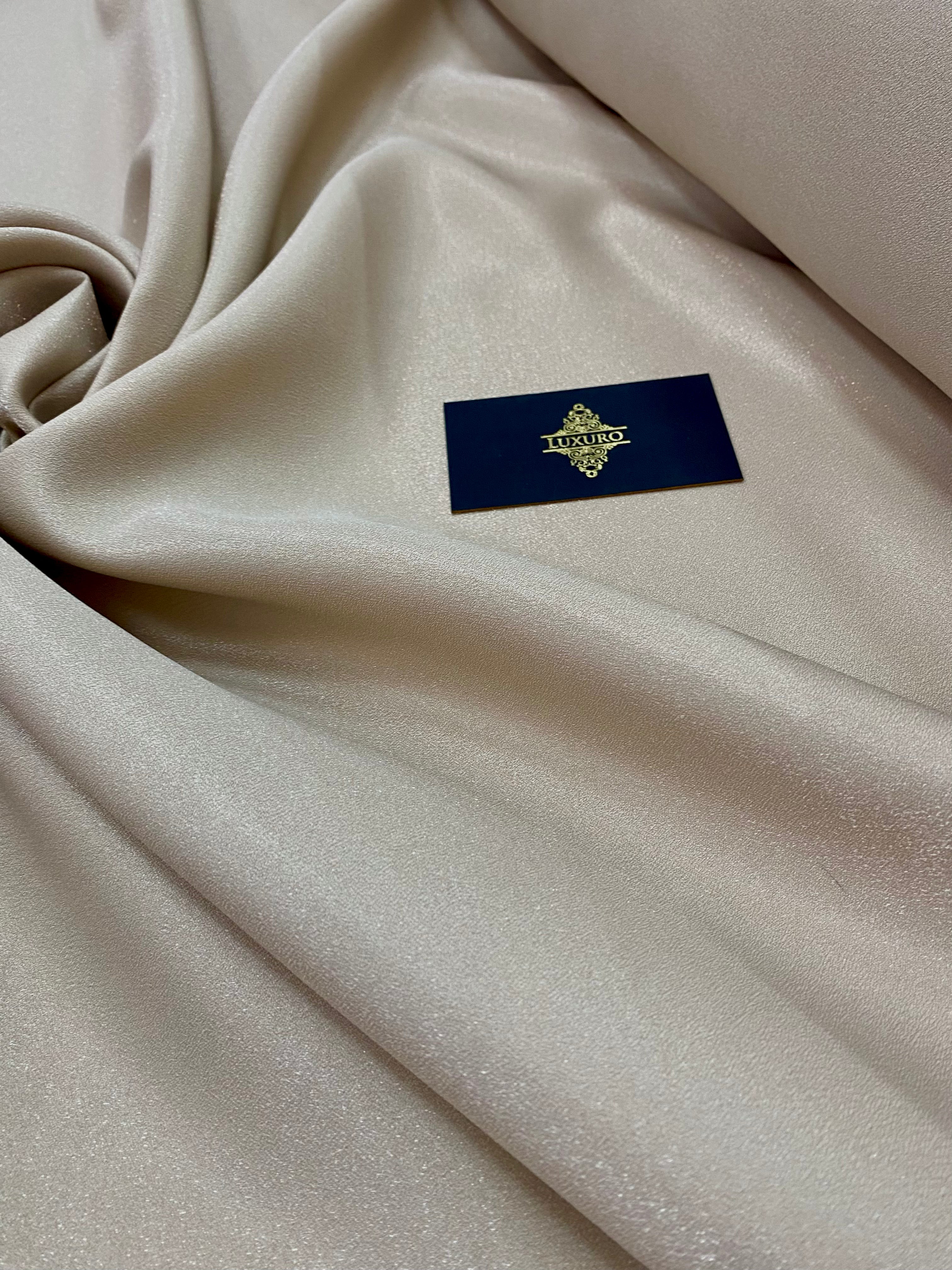 Tafta Fixa cu Sclipici Bej Nisipiu