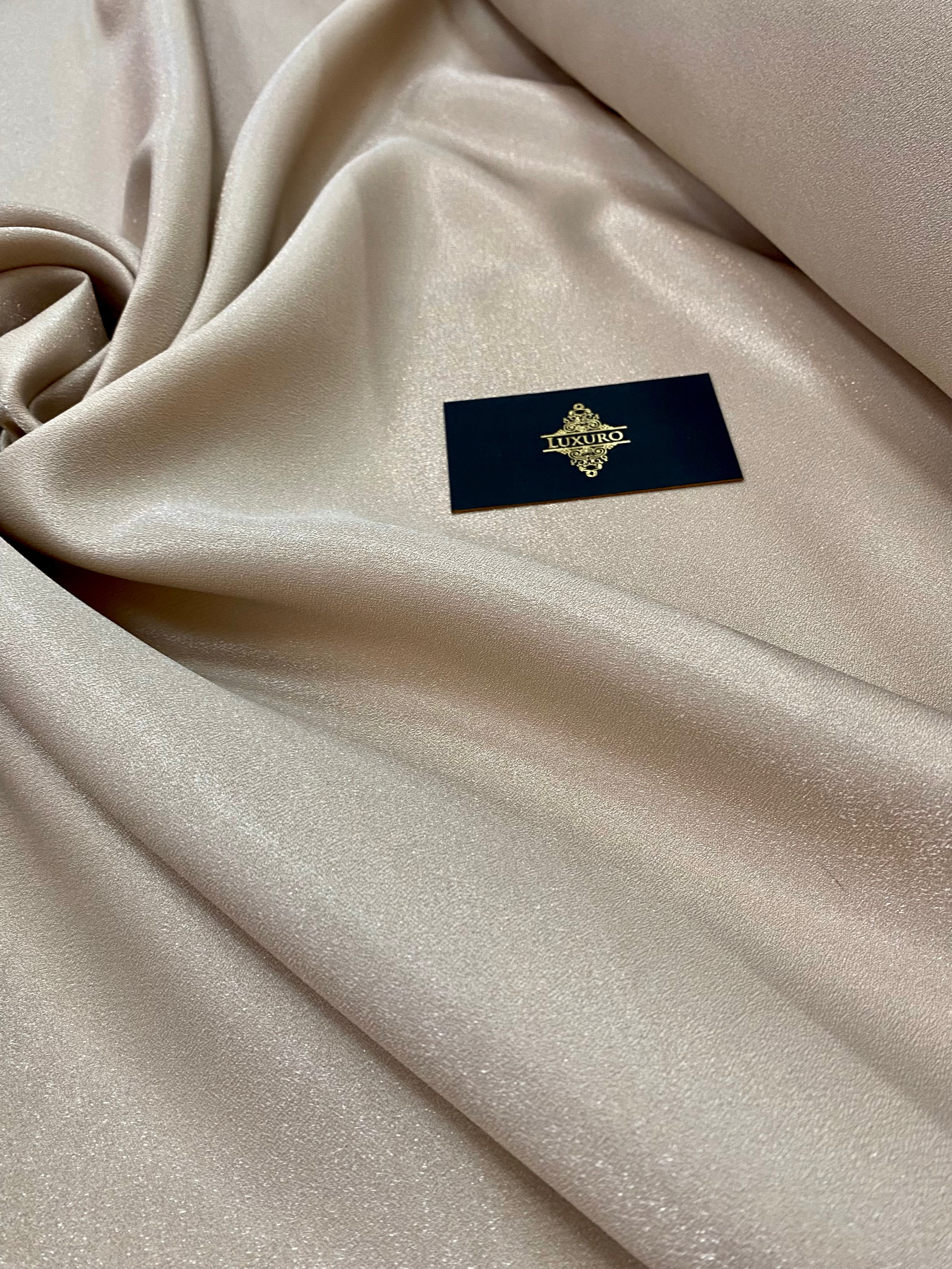 Fixed Taffeta with Glitter Sand Beige - 3 m Width