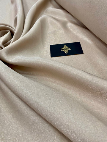 Fixed Taffeta with Glitter Sand Beige - 3 m Width