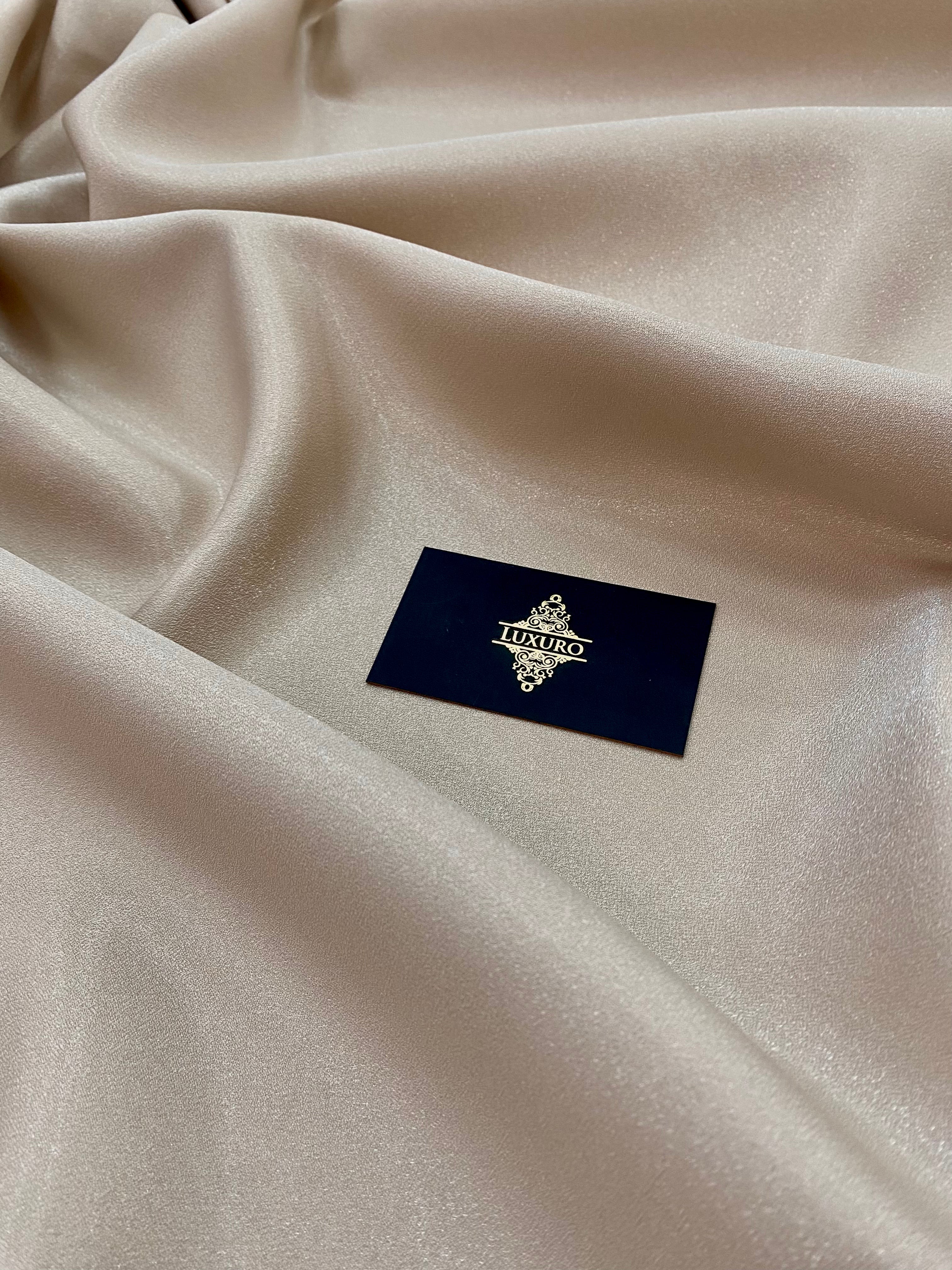 Tafta Fixa cu Sclipici Bej Nisipiu