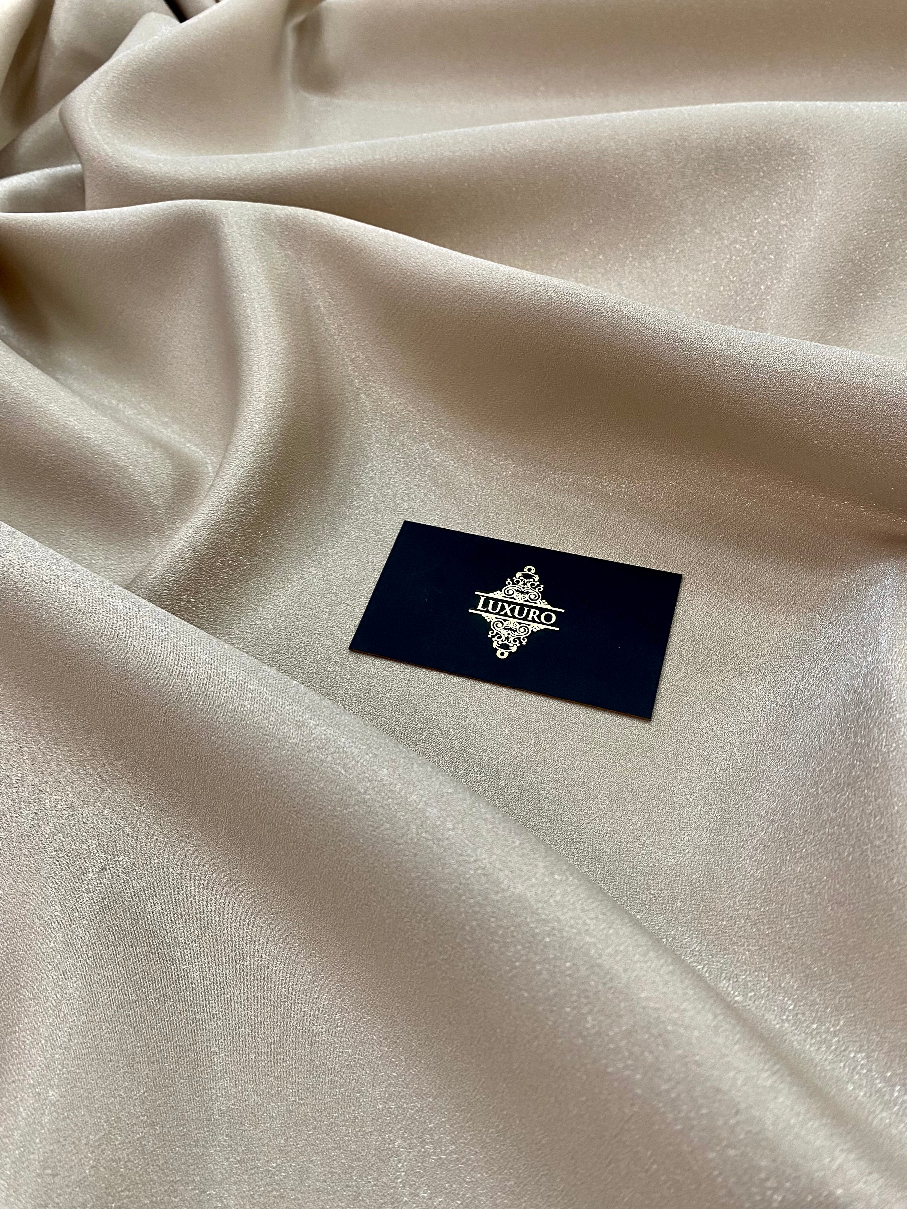 Fixed Taffeta with Glitter Sand Beige - 3 m Width