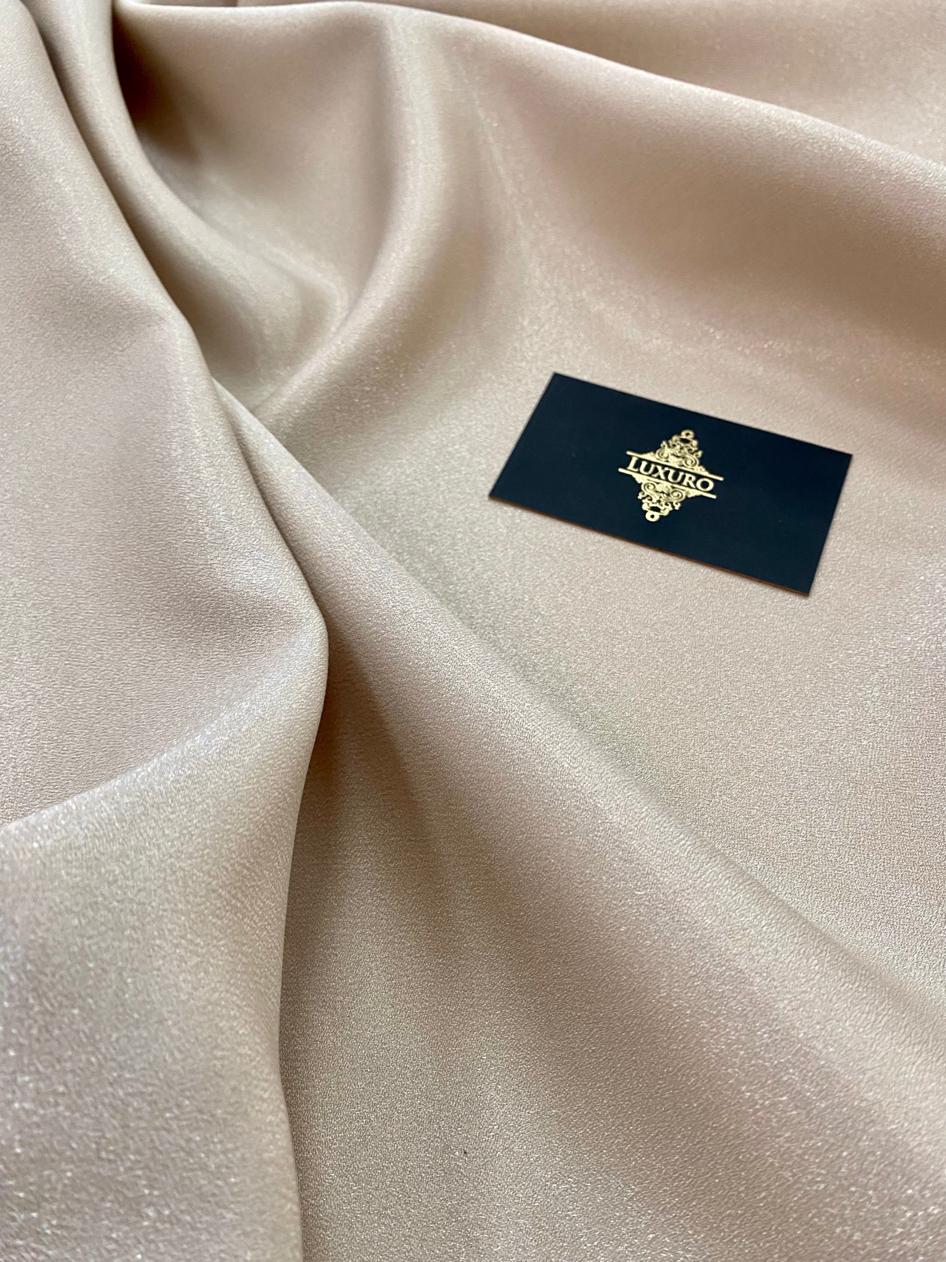 Fixed Taffeta with Glitter Sand Beige - 3 m Width