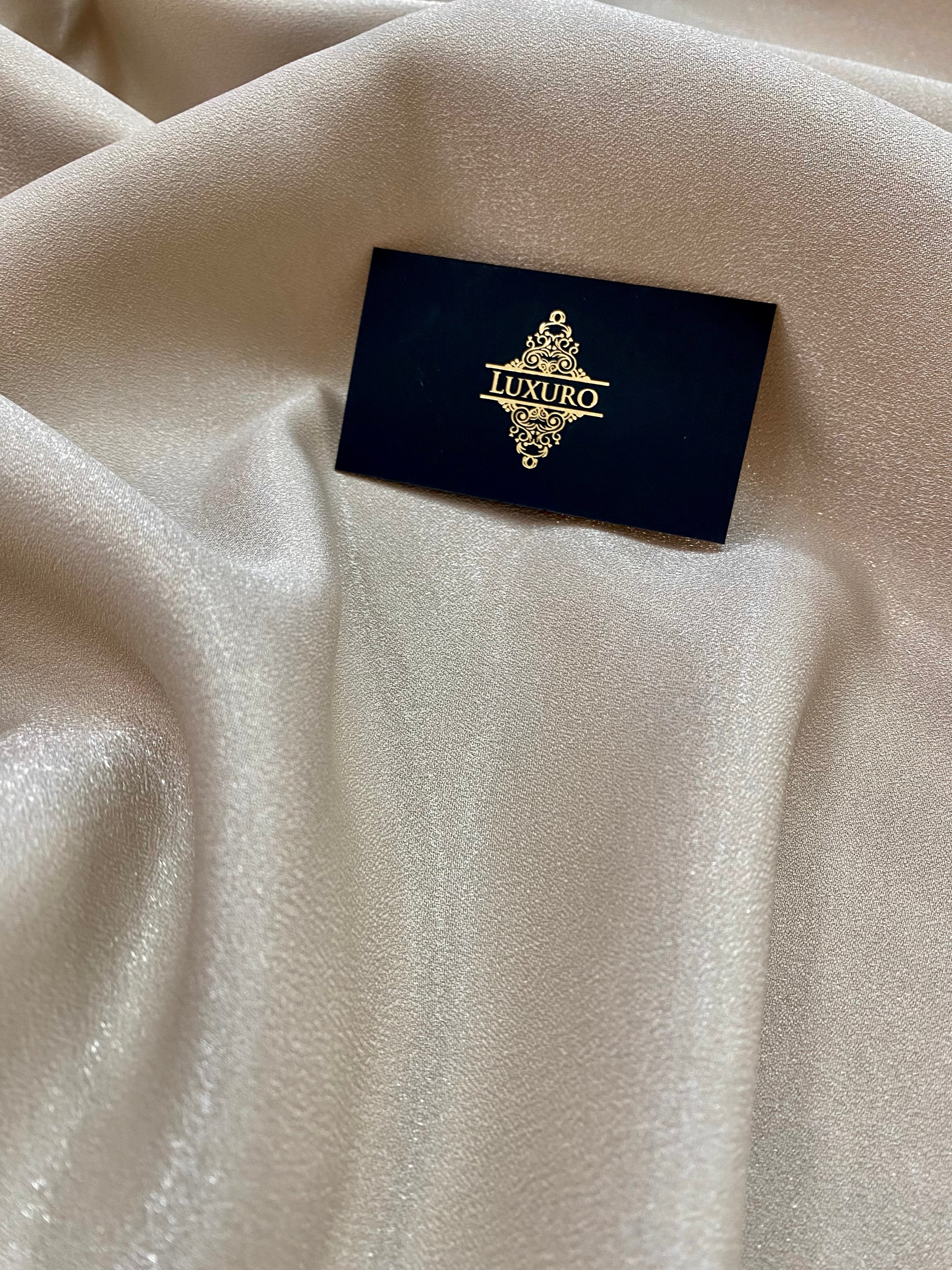 Fixed Taffeta with Glitter Sand Beige - 3 m Width