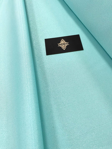 Turquoise Glitter Fixed Taffeta - 3 m Width