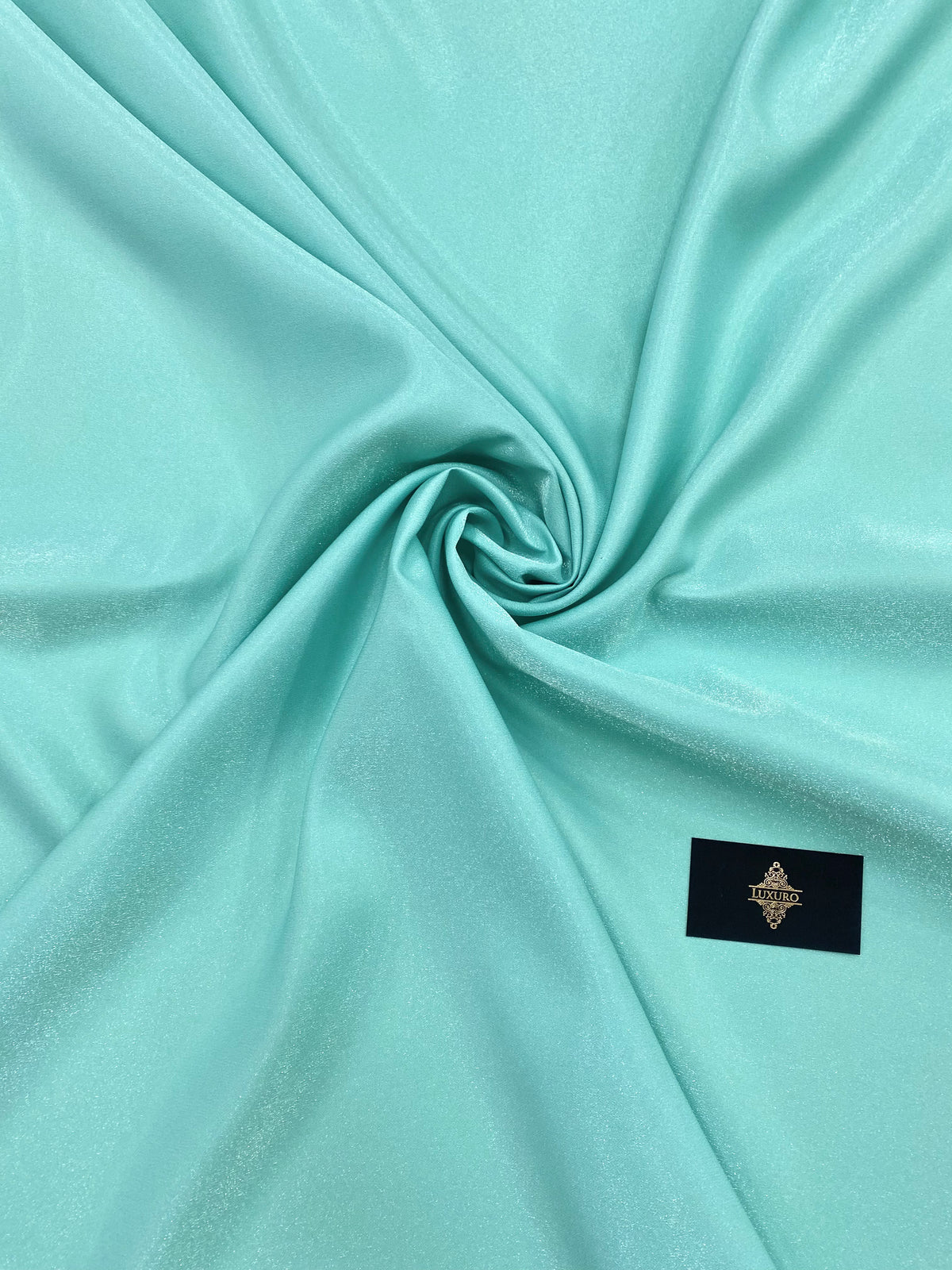 Turquoise Glitter Fixed Taffeta - 3 m Width