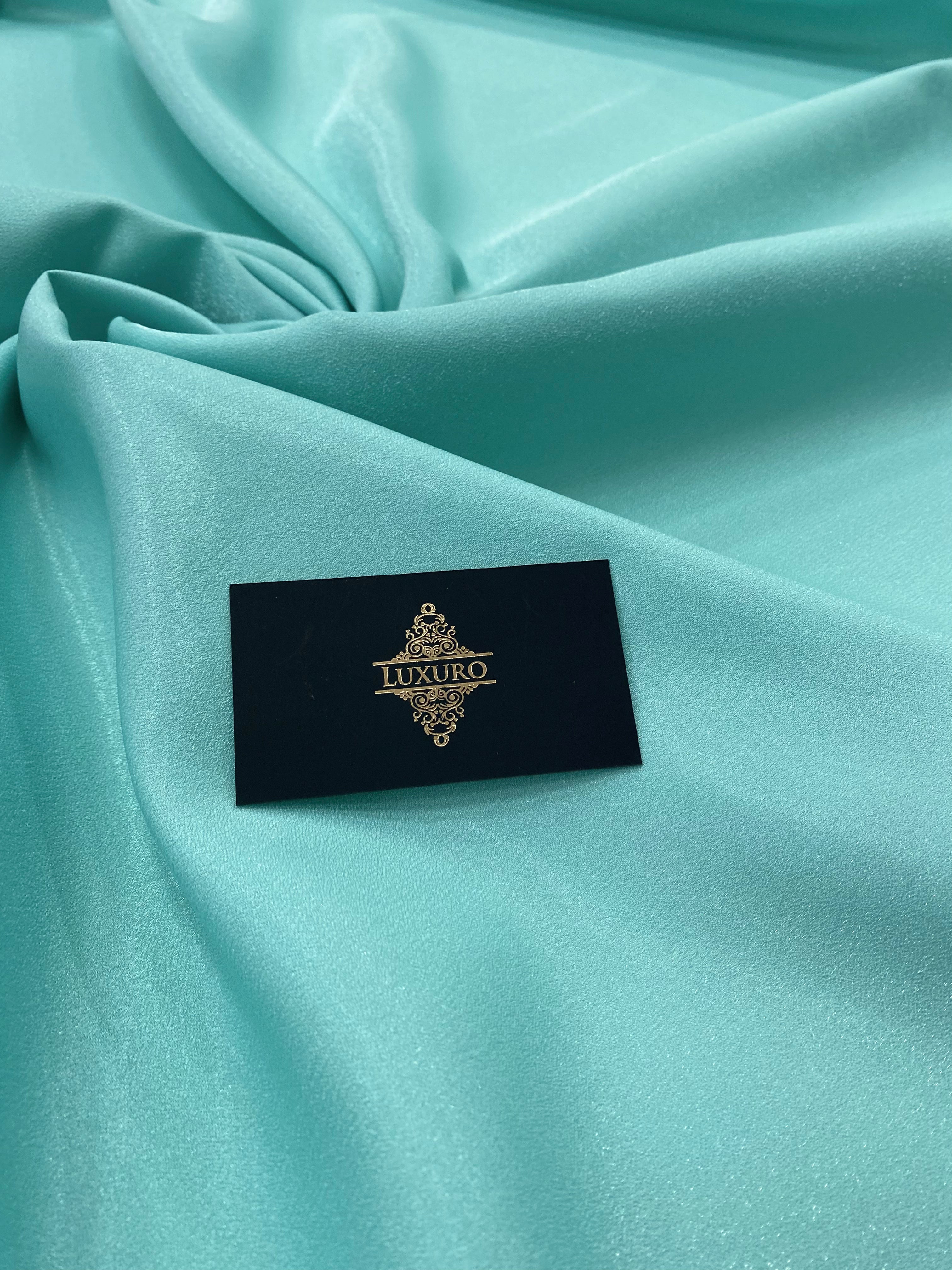 Tafta Fixa cu Sclipici Turcoaz