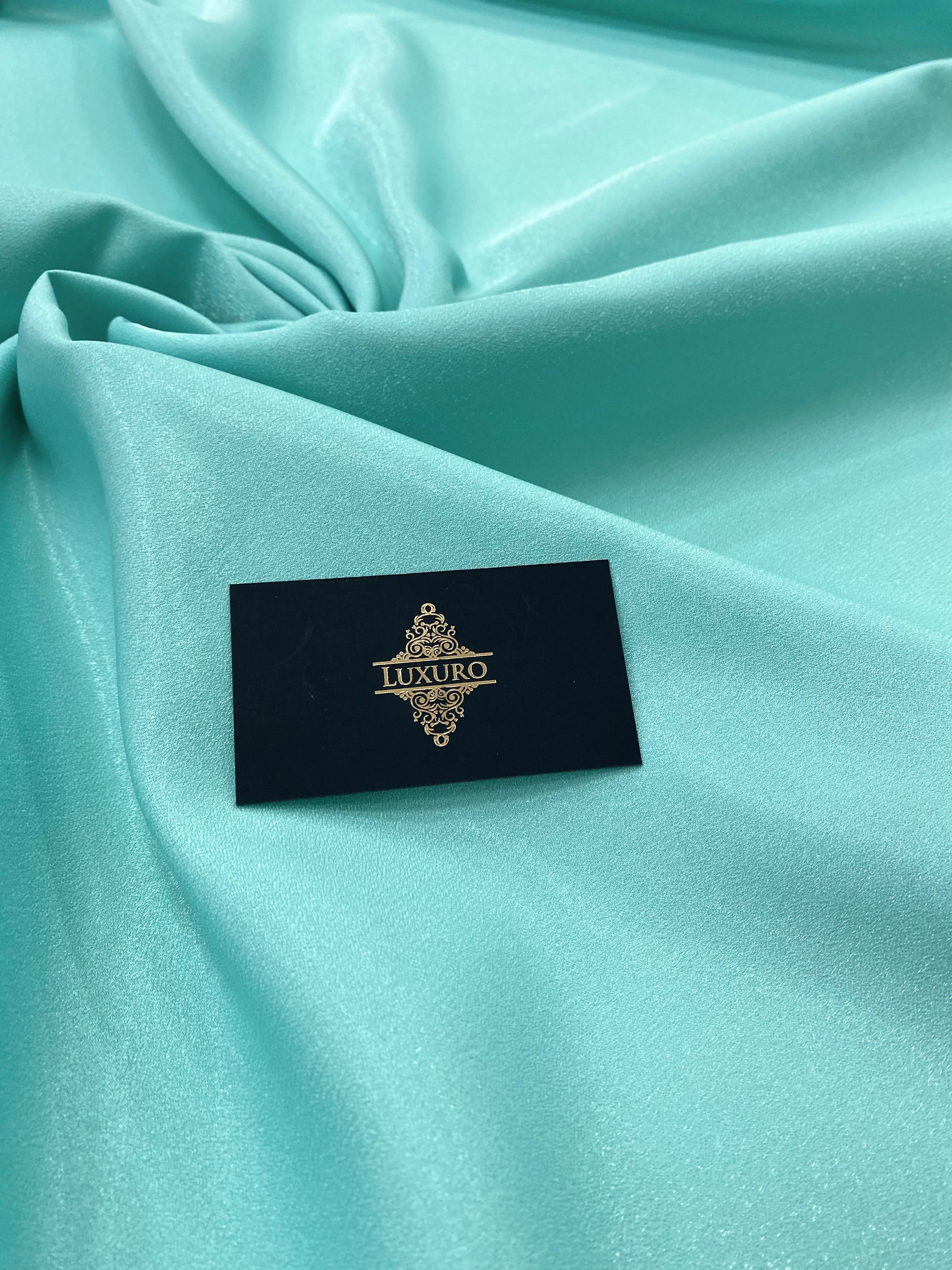 Turquoise Glitter Fixed Taffeta - 3 m Width
