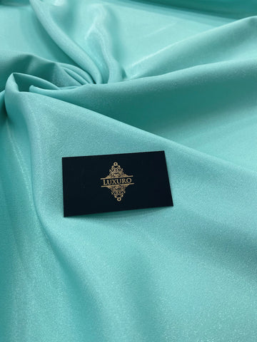 Tafta Fixa cu Sclipici Turcoaz