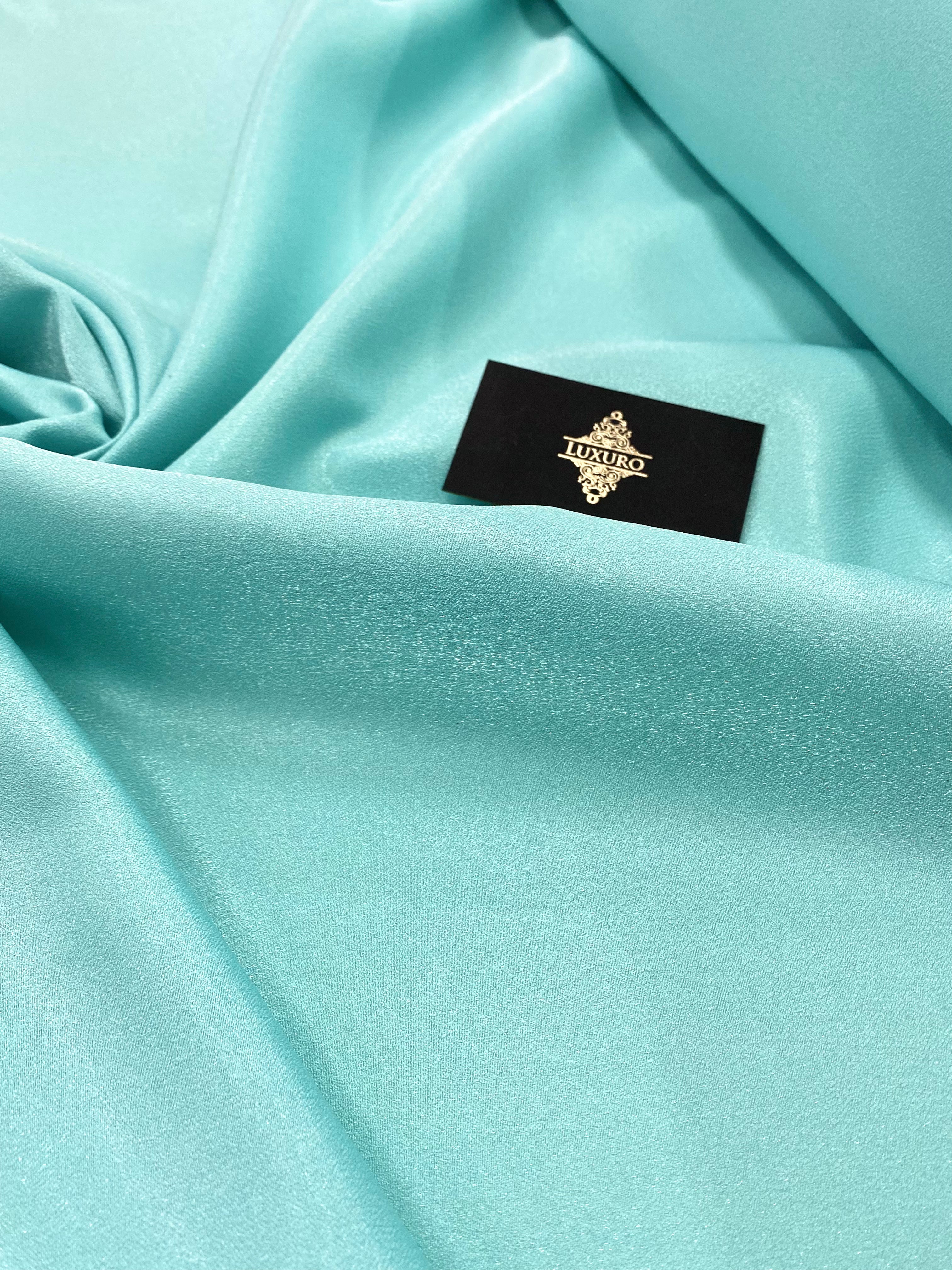 Turquoise Glitter Fixed Taffeta - 3 m Width