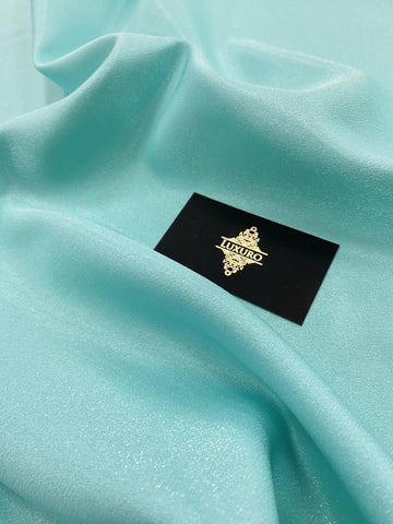 Turquoise Glitter Fixed Taffeta - 3 m Width