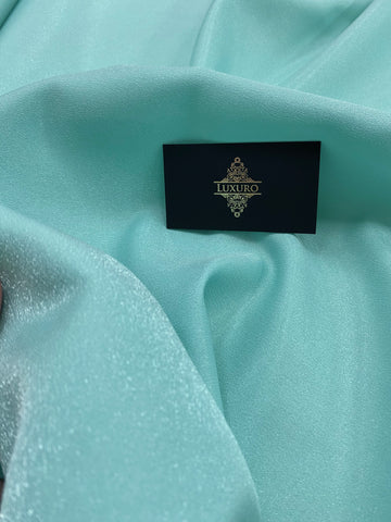 Tafta Fixa cu Sclipici Turcoaz