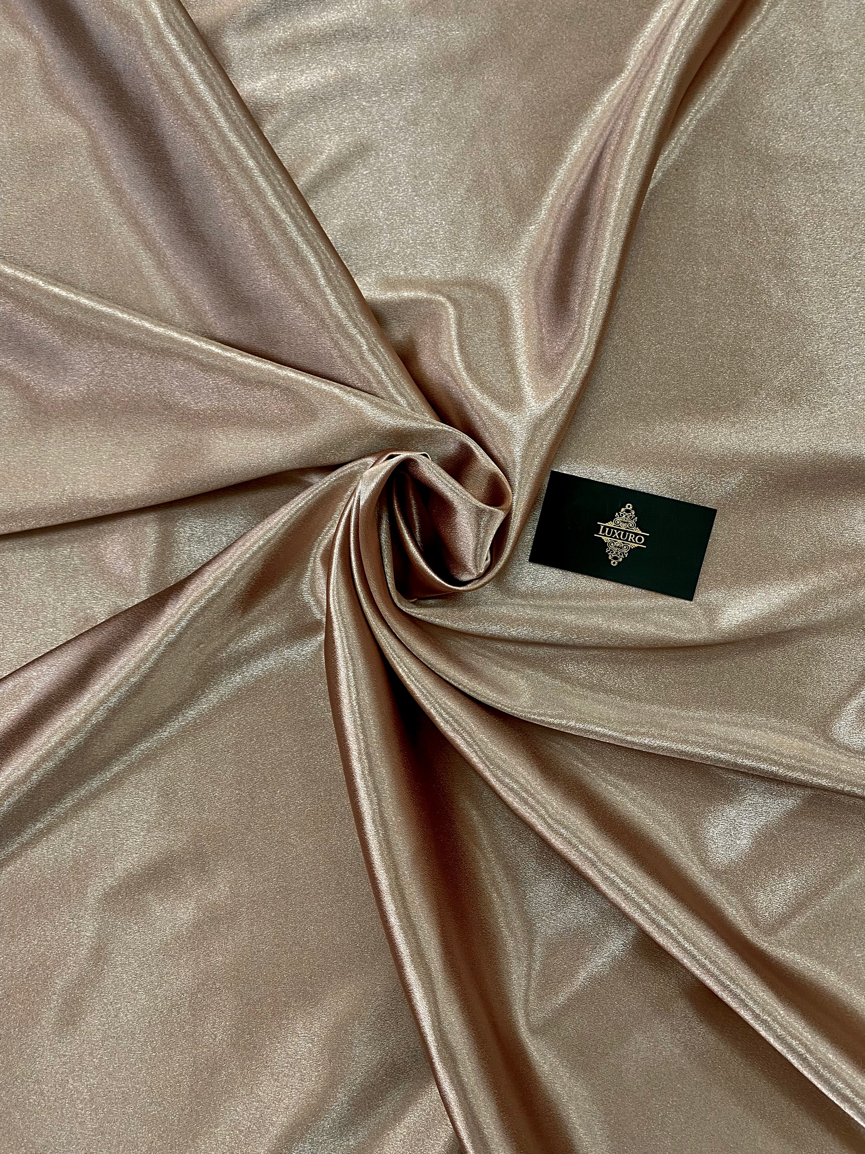 Tafta Elastica Metalizata Nude Inchis