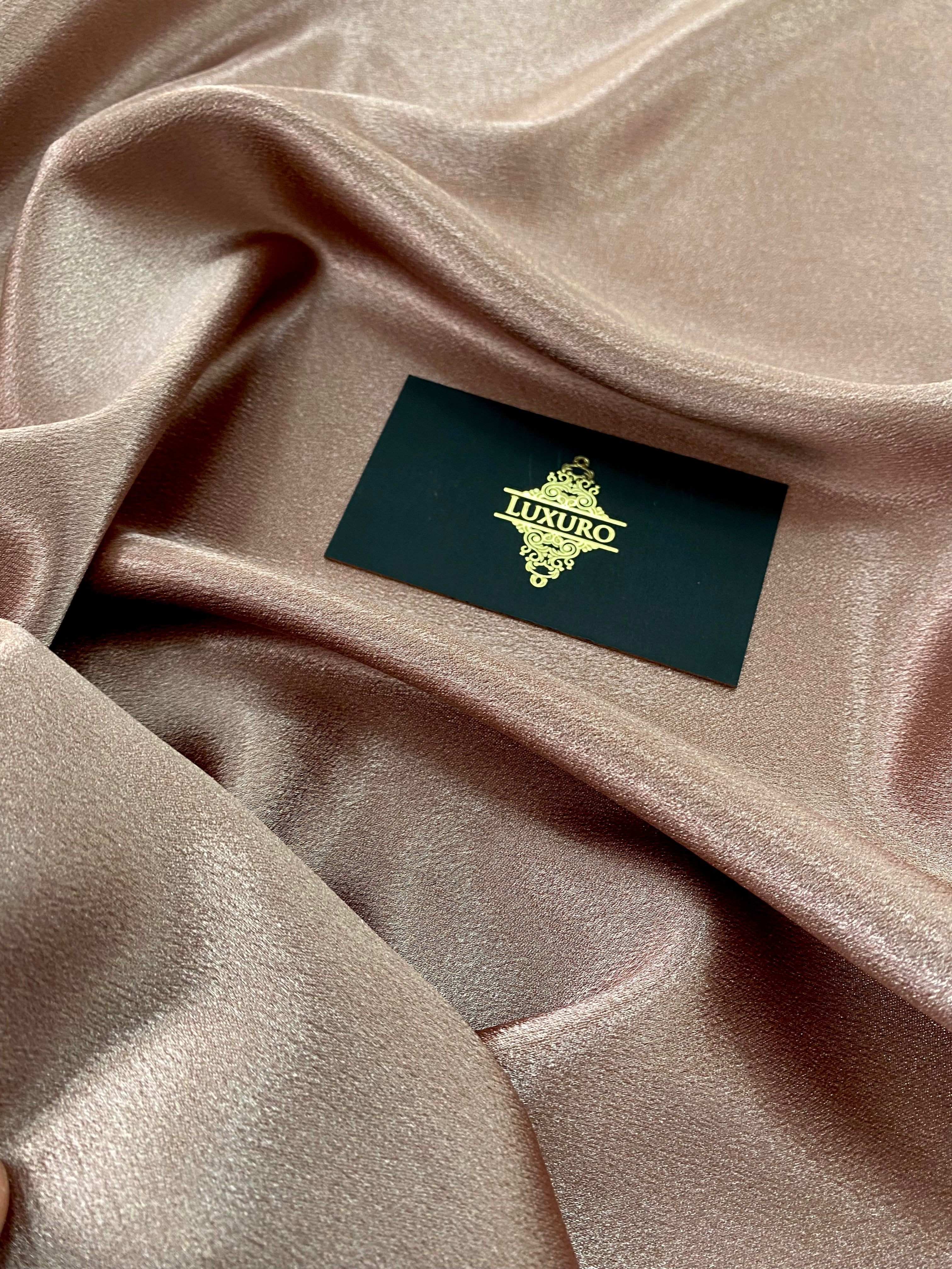 Elasztikus, fémes taft, kávébarna