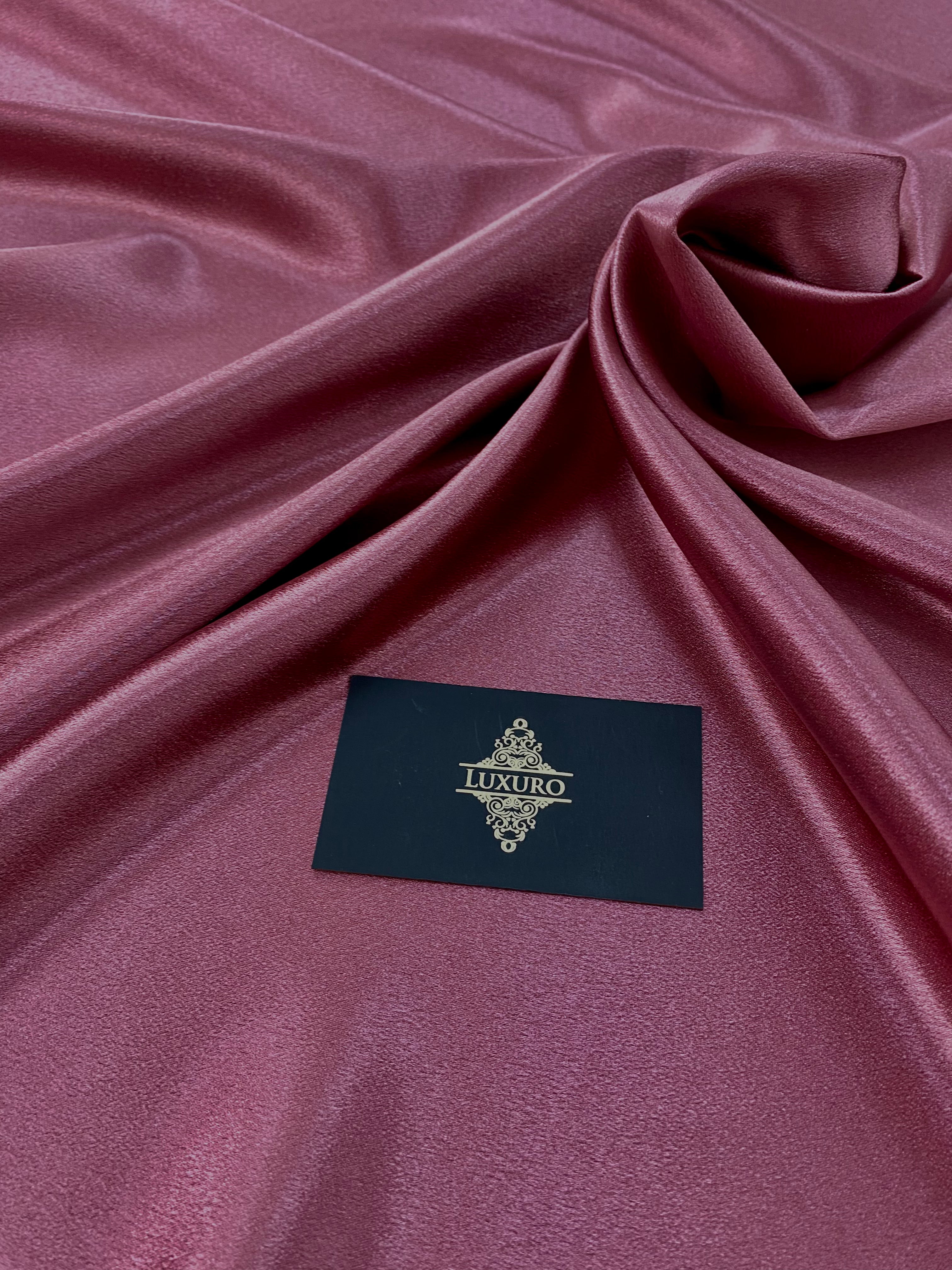 Sötét rózsaszín metálfényű elasztikus taft