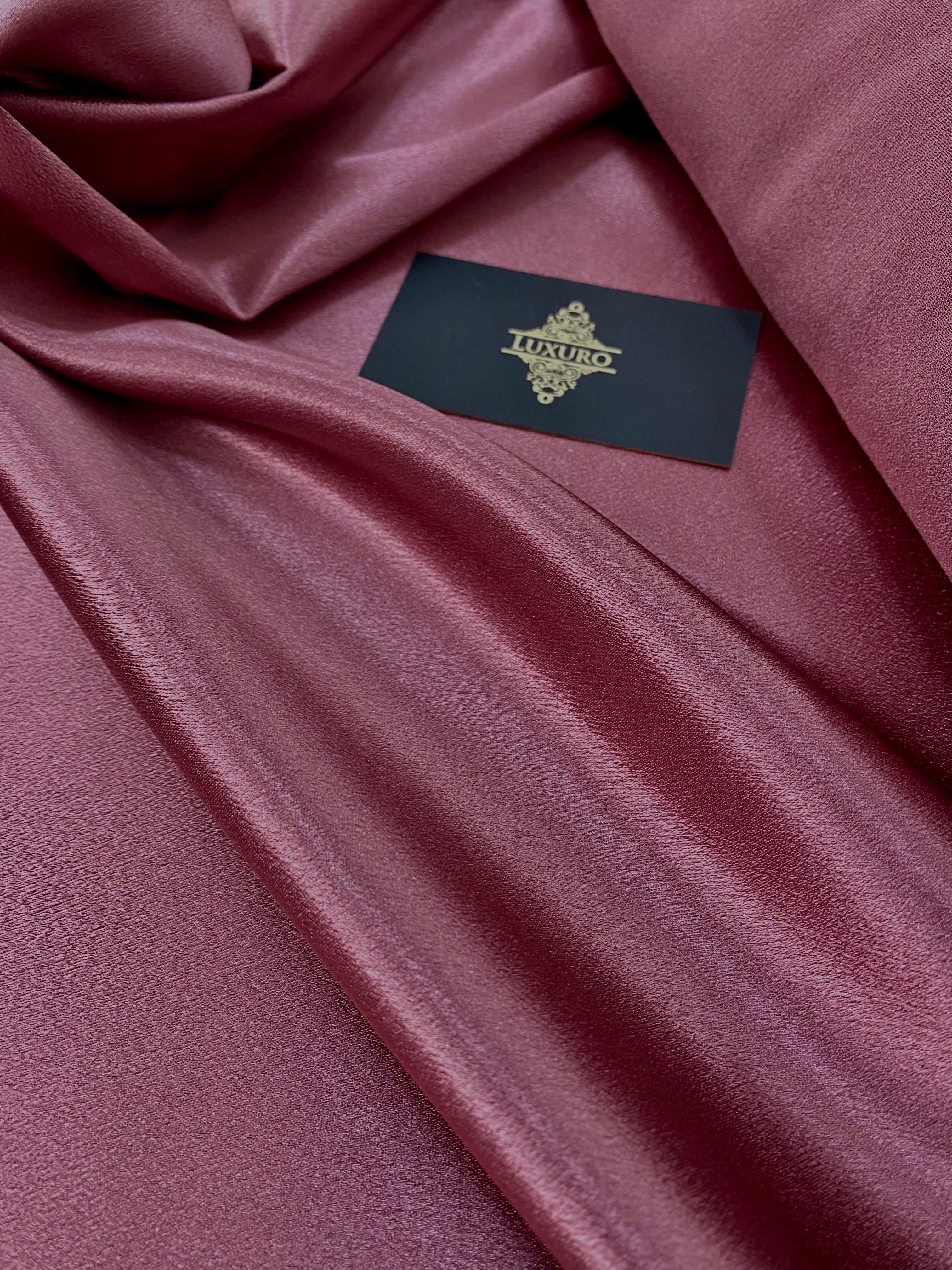 Sötét rózsaszín metálfényű elasztikus taft