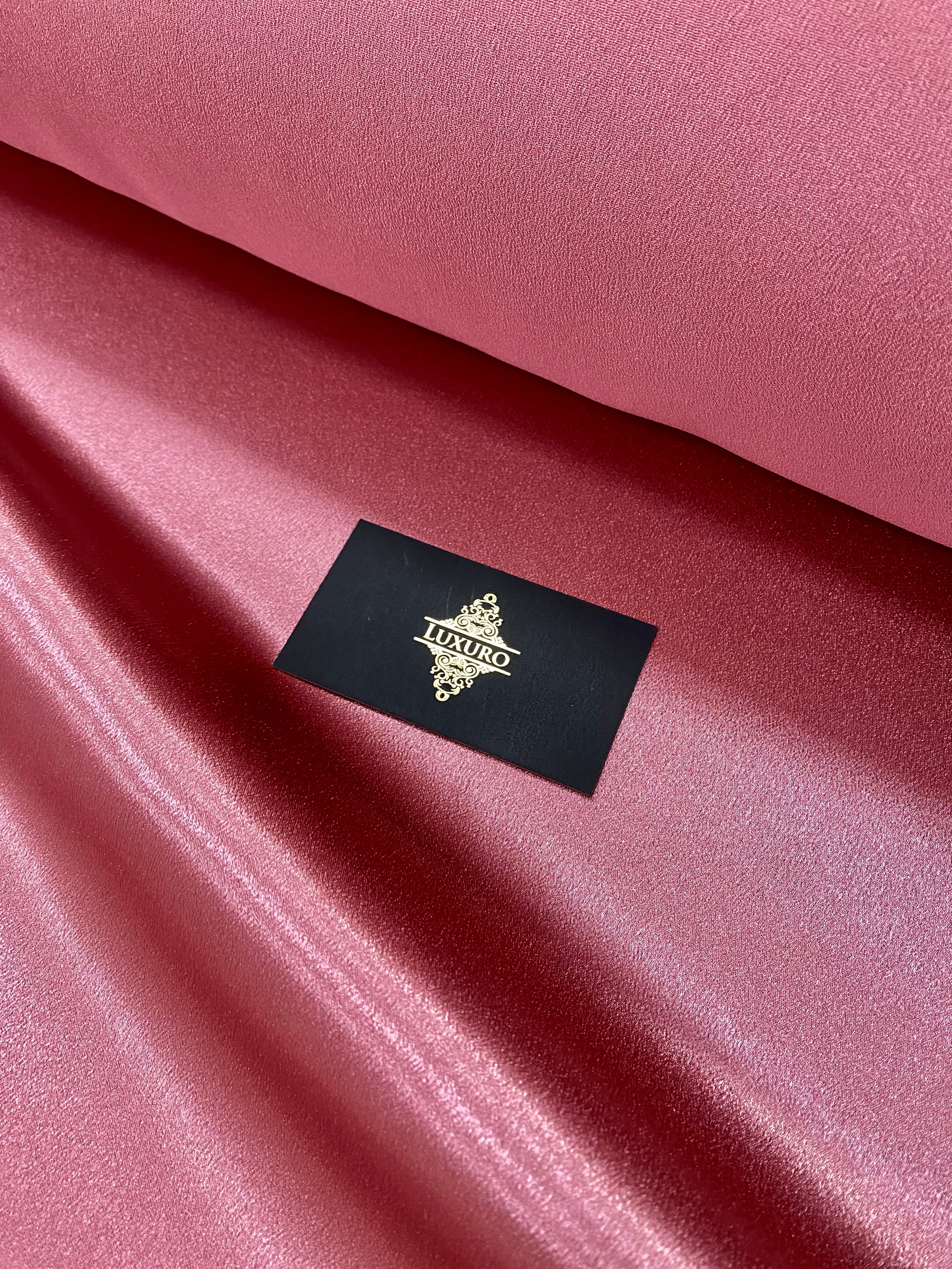 Rugalmas fémes taft, világos rózsaszín