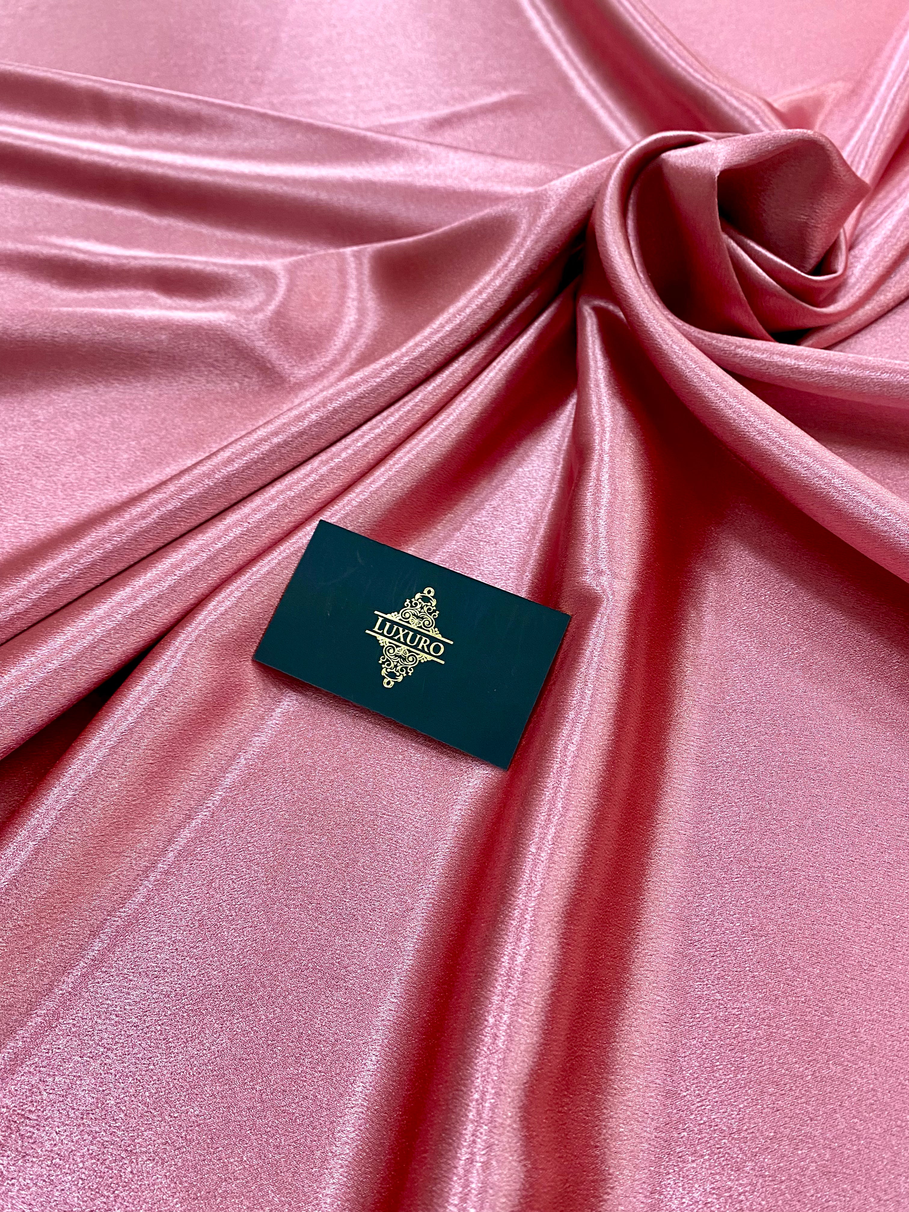 Rugalmas fémes taft, világos rózsaszín