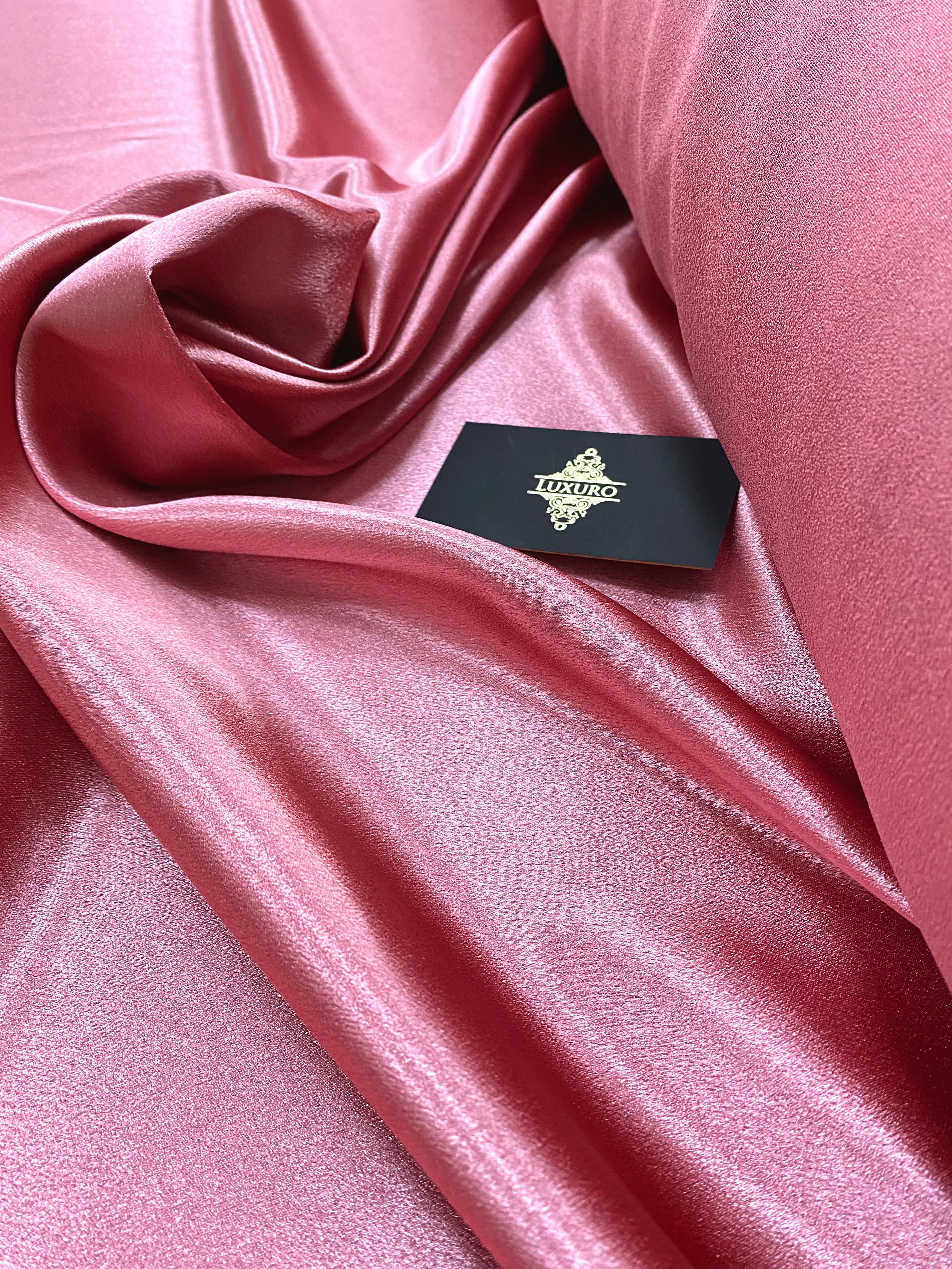 Rugalmas fémes taft, világos rózsaszín