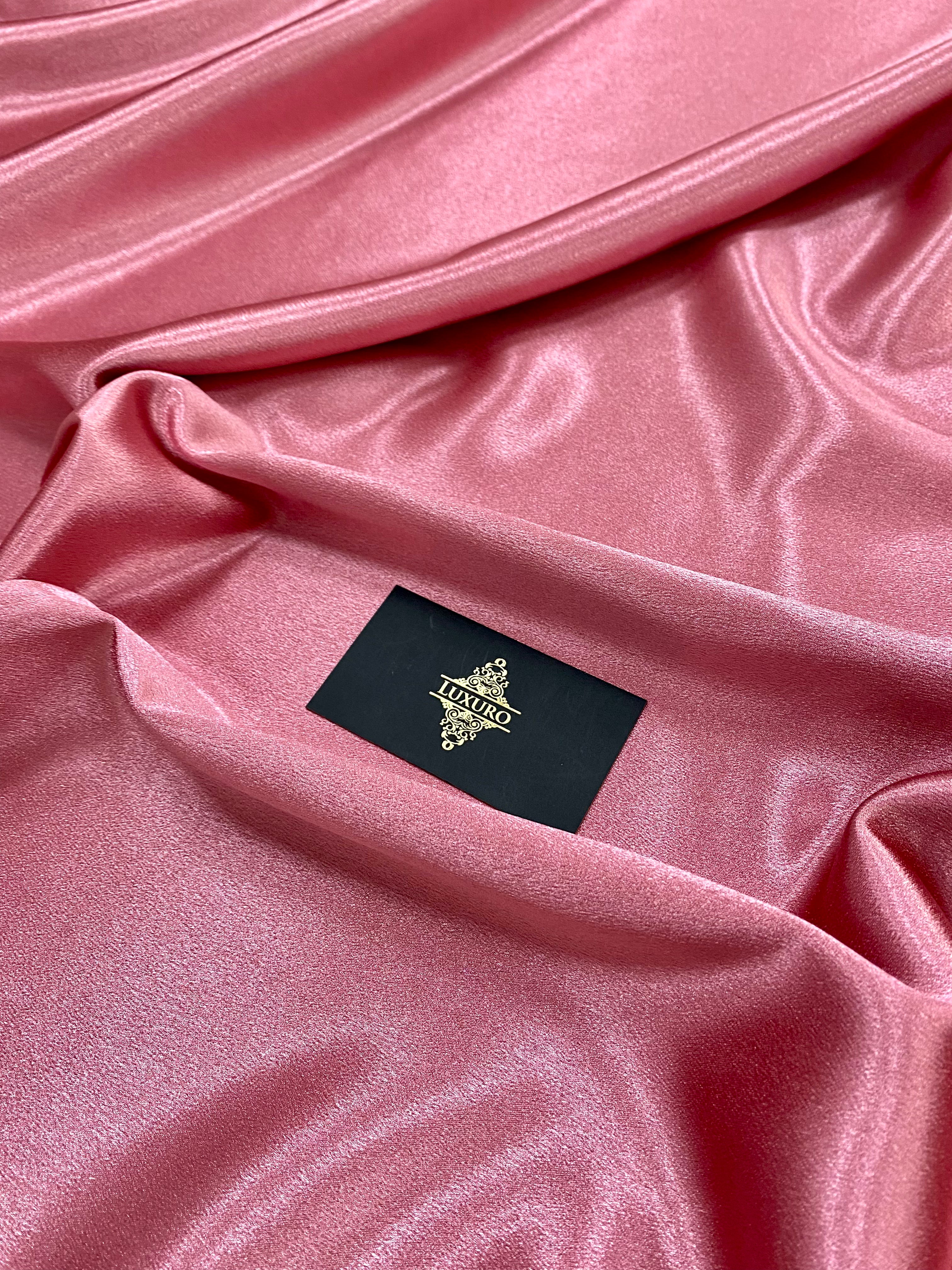 Rugalmas fémes taft, világos rózsaszín