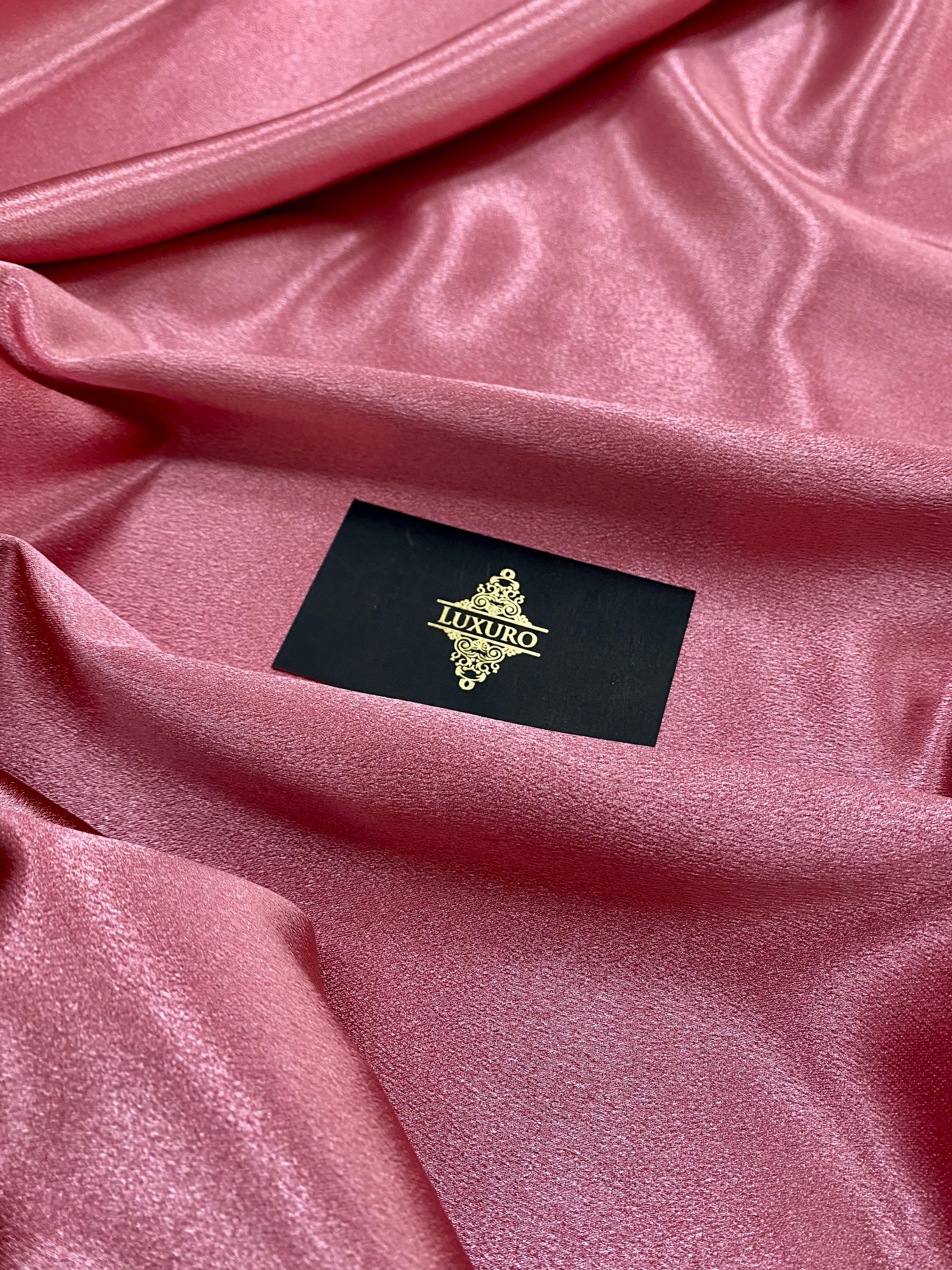 Rugalmas fémes taft, világos rózsaszín