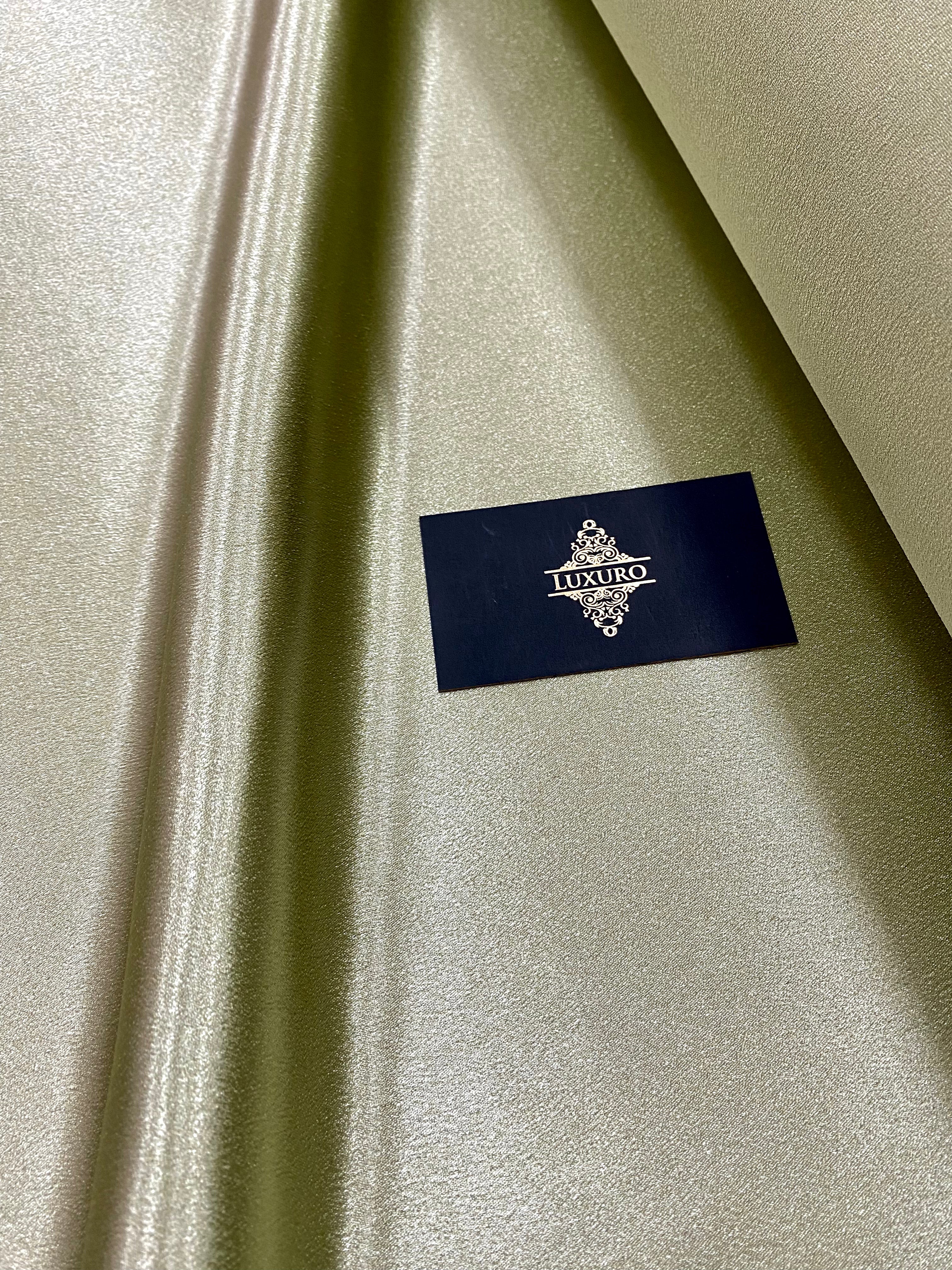 Metálfényű elasztikus taft, poros zöld