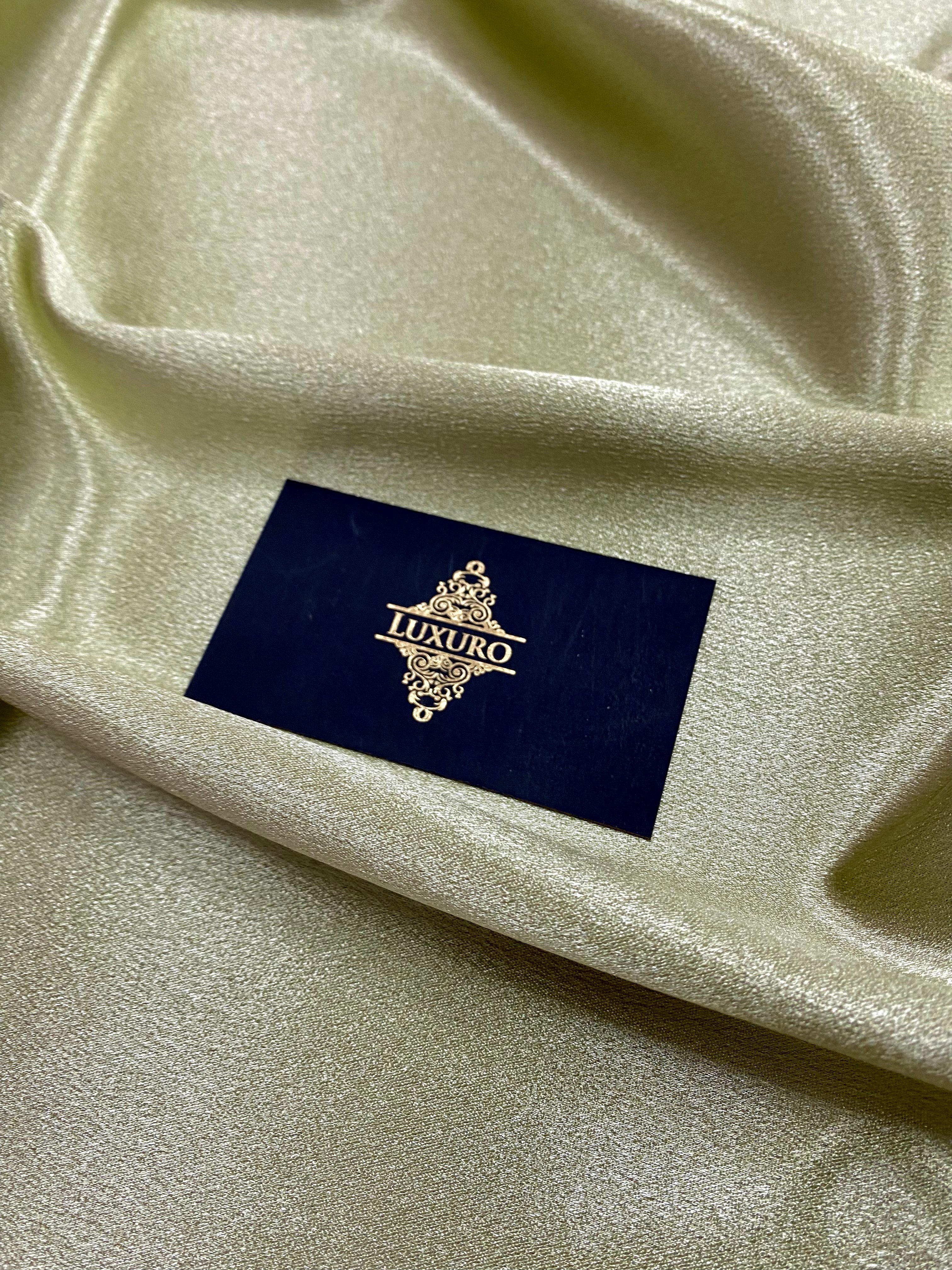 Metálfényű elasztikus taft, poros zöld