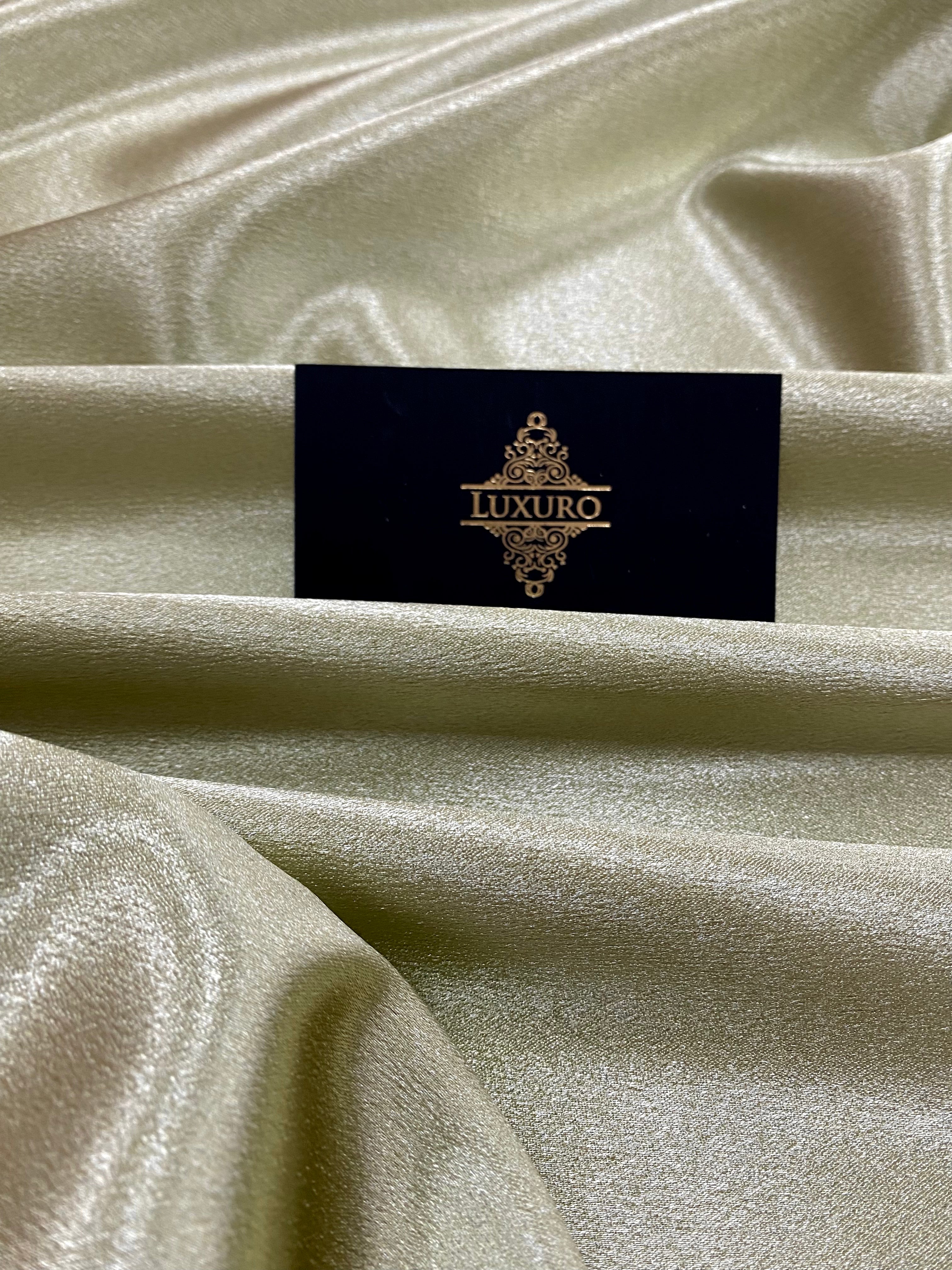 Metálfényű elasztikus taft, poros zöld