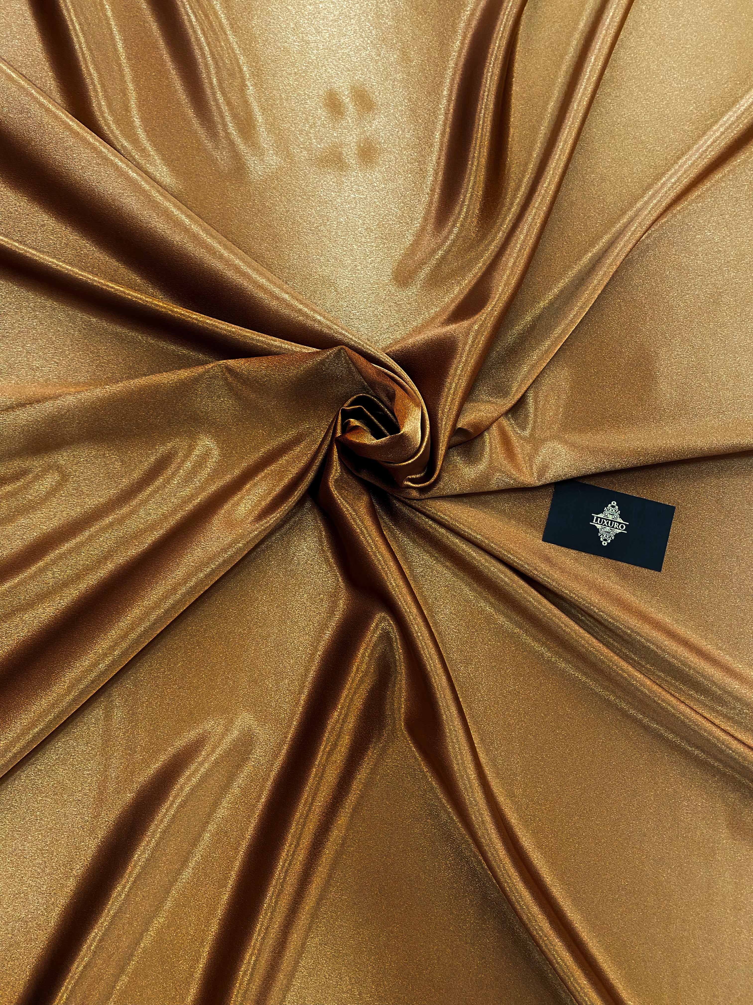 Metallizált bronz elasztikus taft