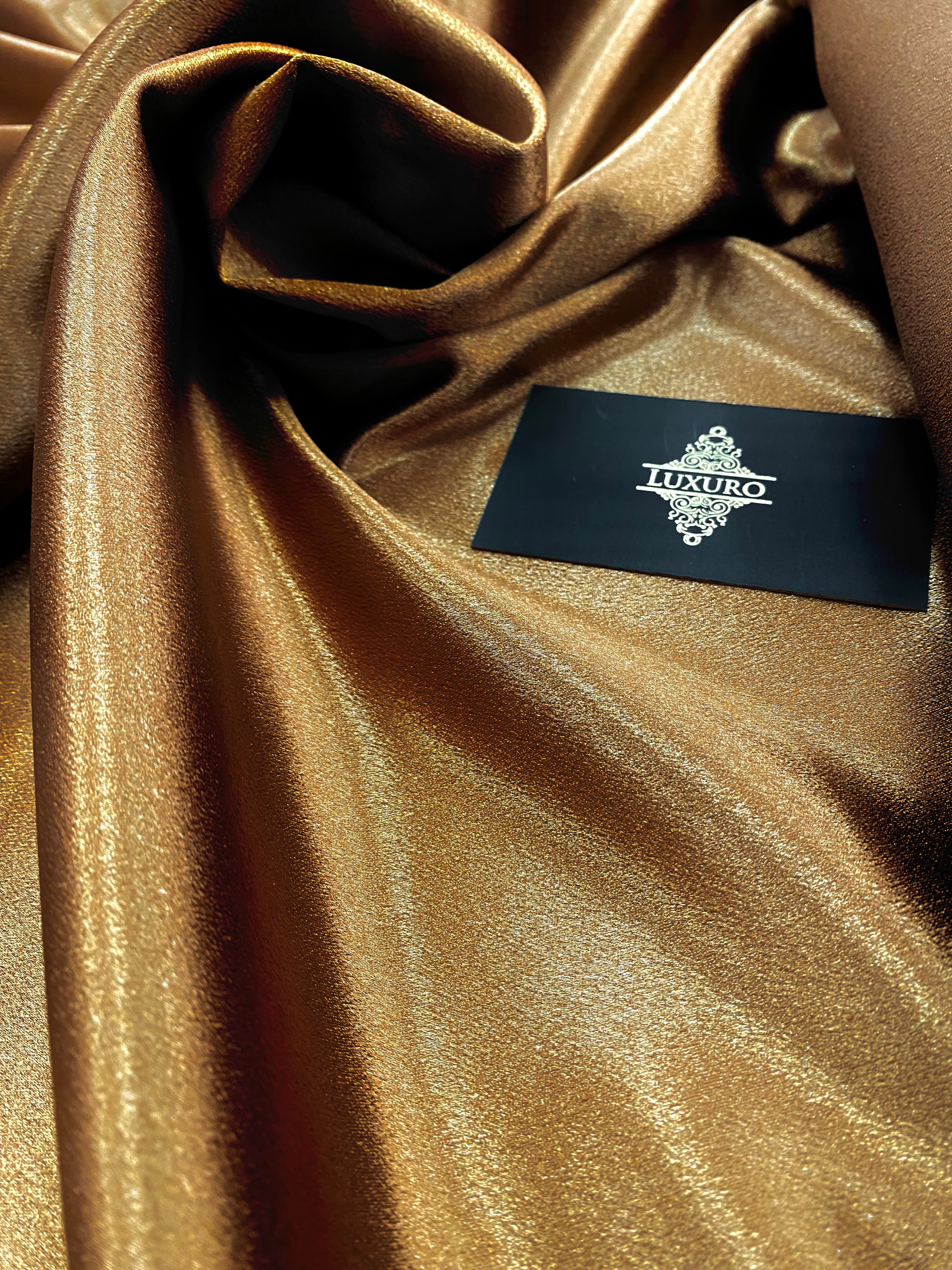 Metallizált bronz elasztikus taft