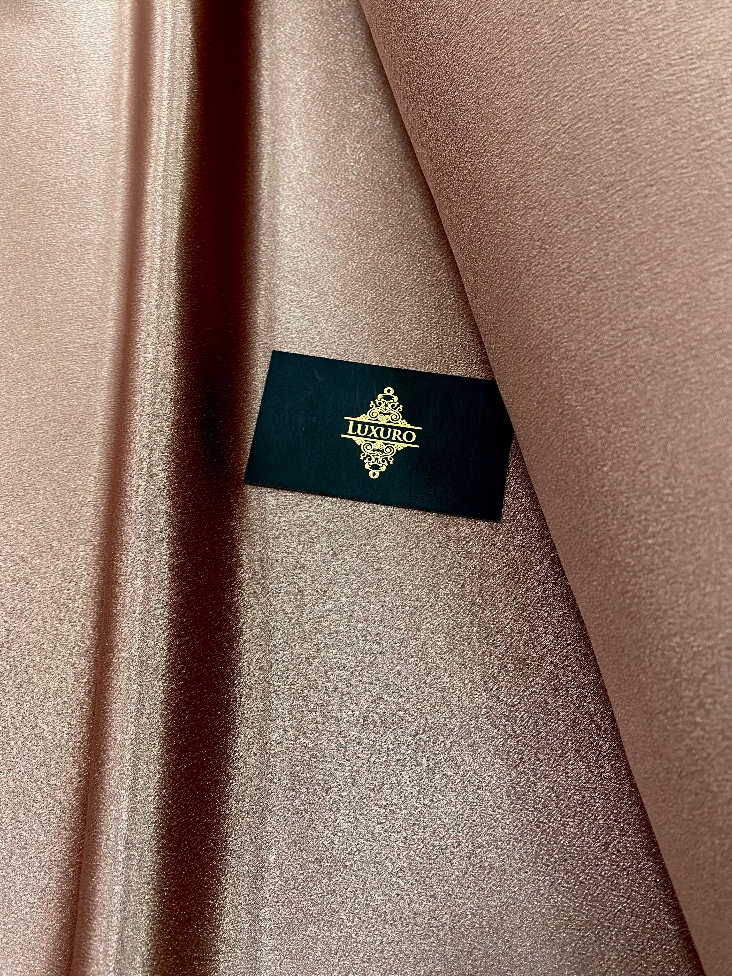 Elasztikus, fémes taft, kávébarna