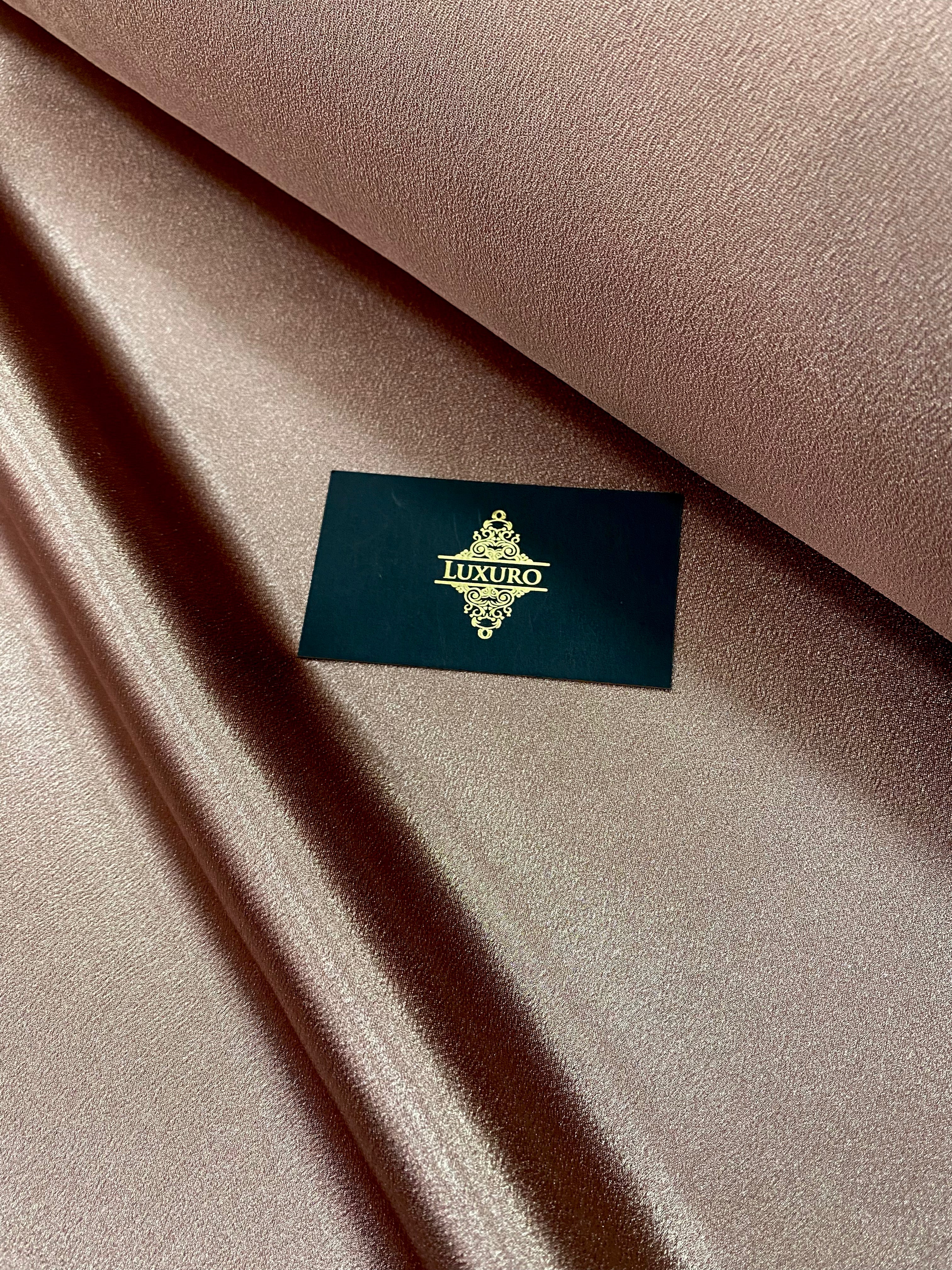 Elasztikus, fémes taft, kávébarna