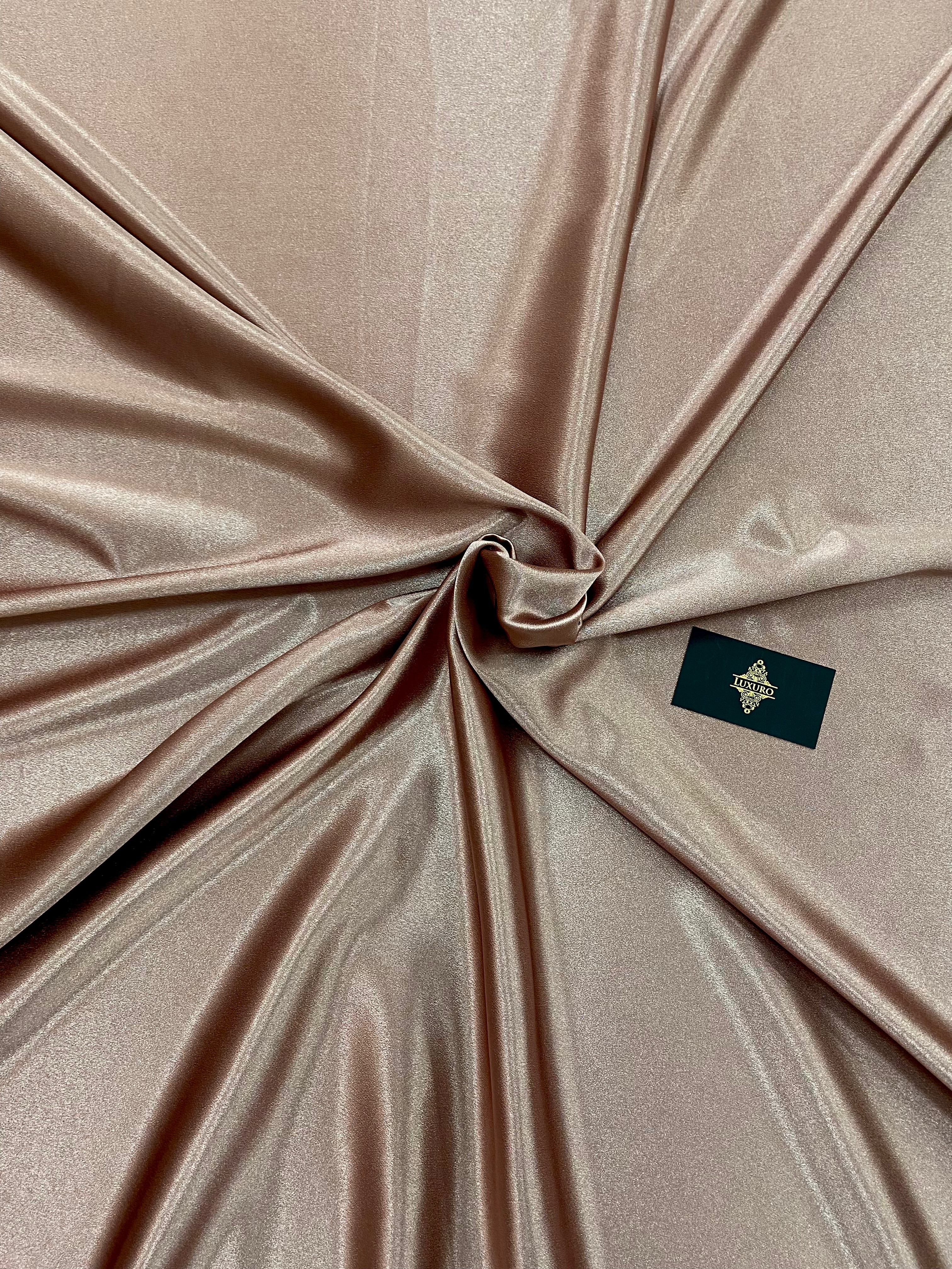 Elasztikus, fémes taft, kávébarna