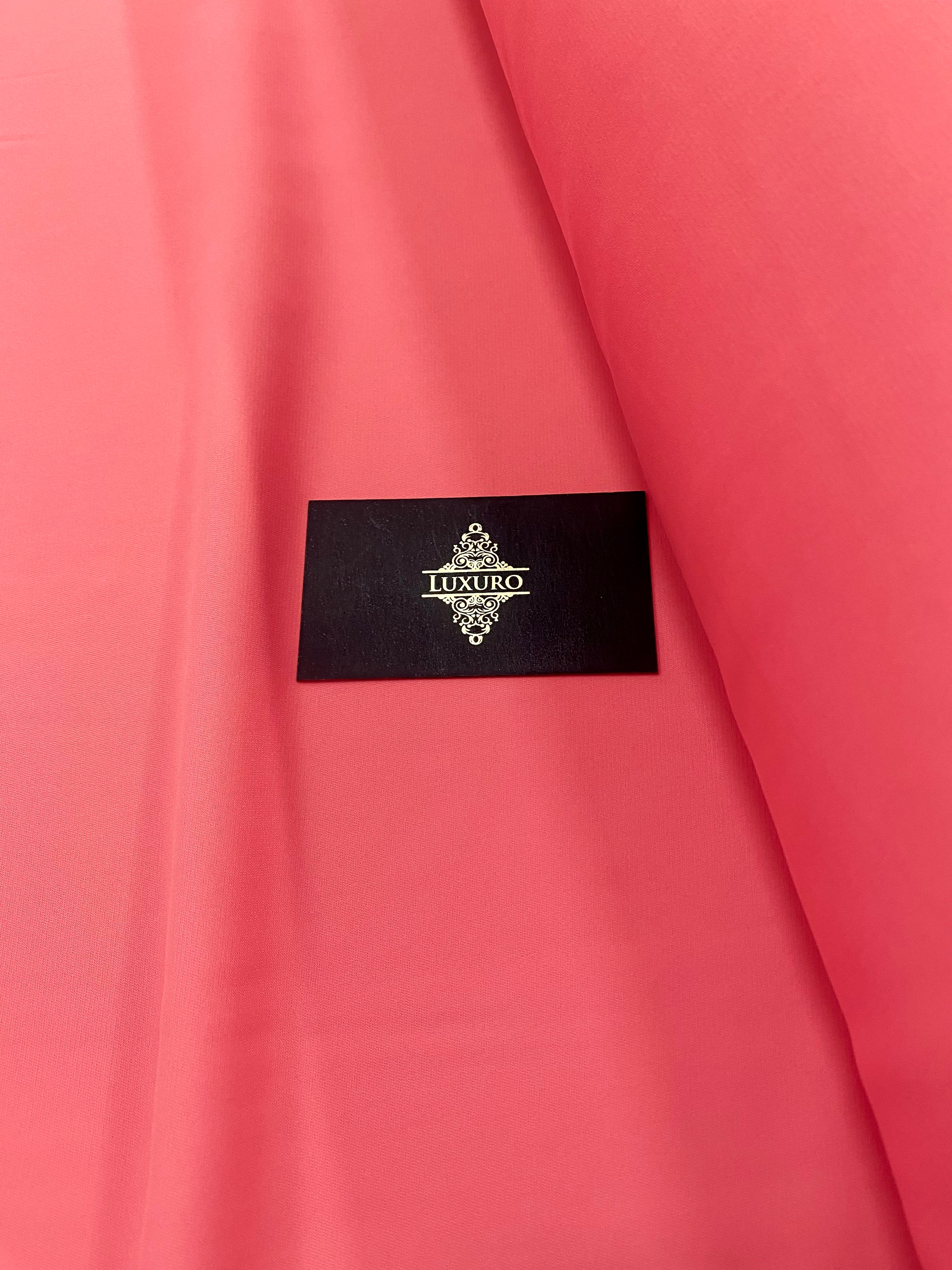 Triplu Voal Elastic Roz Coral