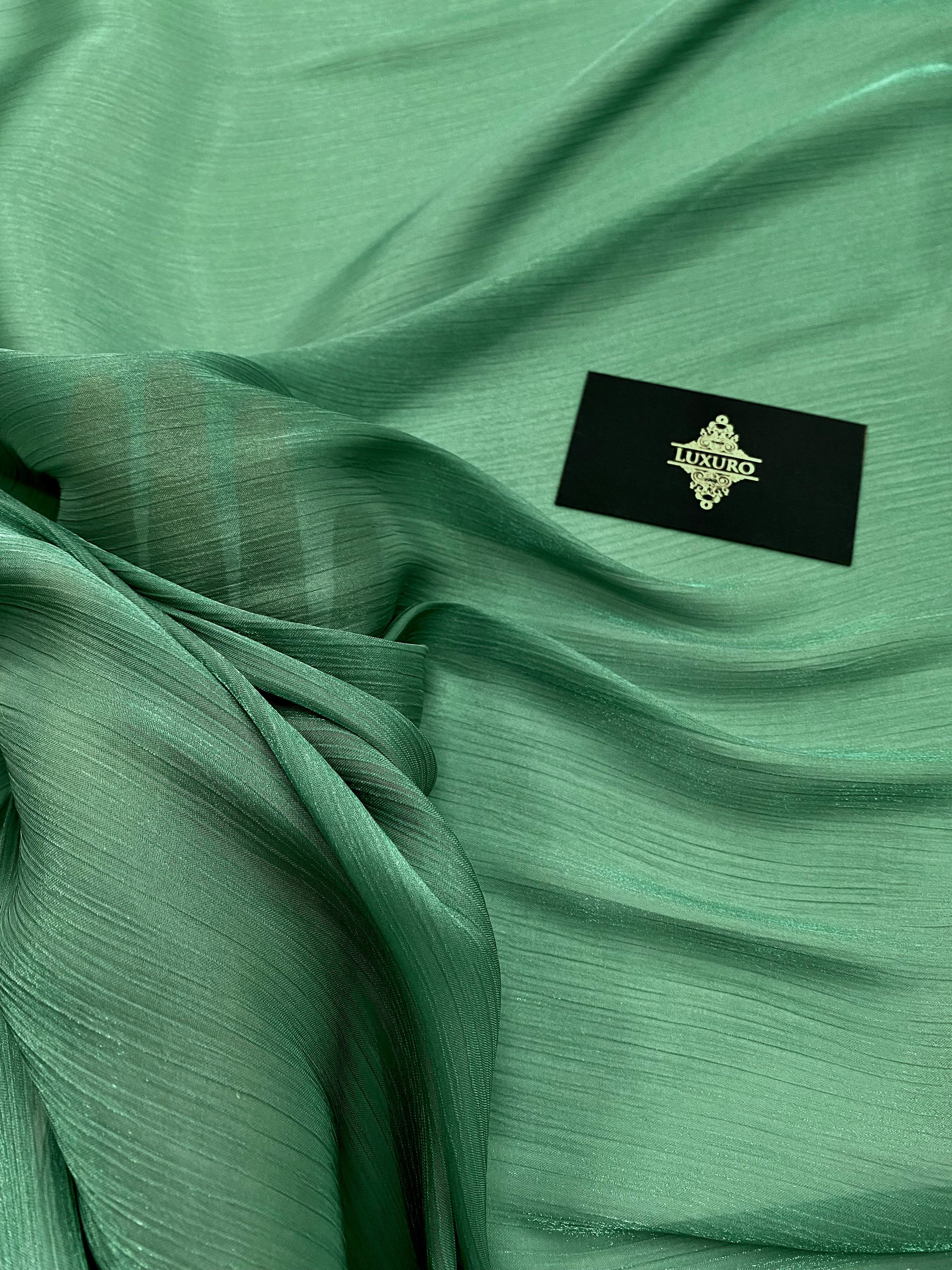 Voal Peliculizat Creponat Verde Pin
