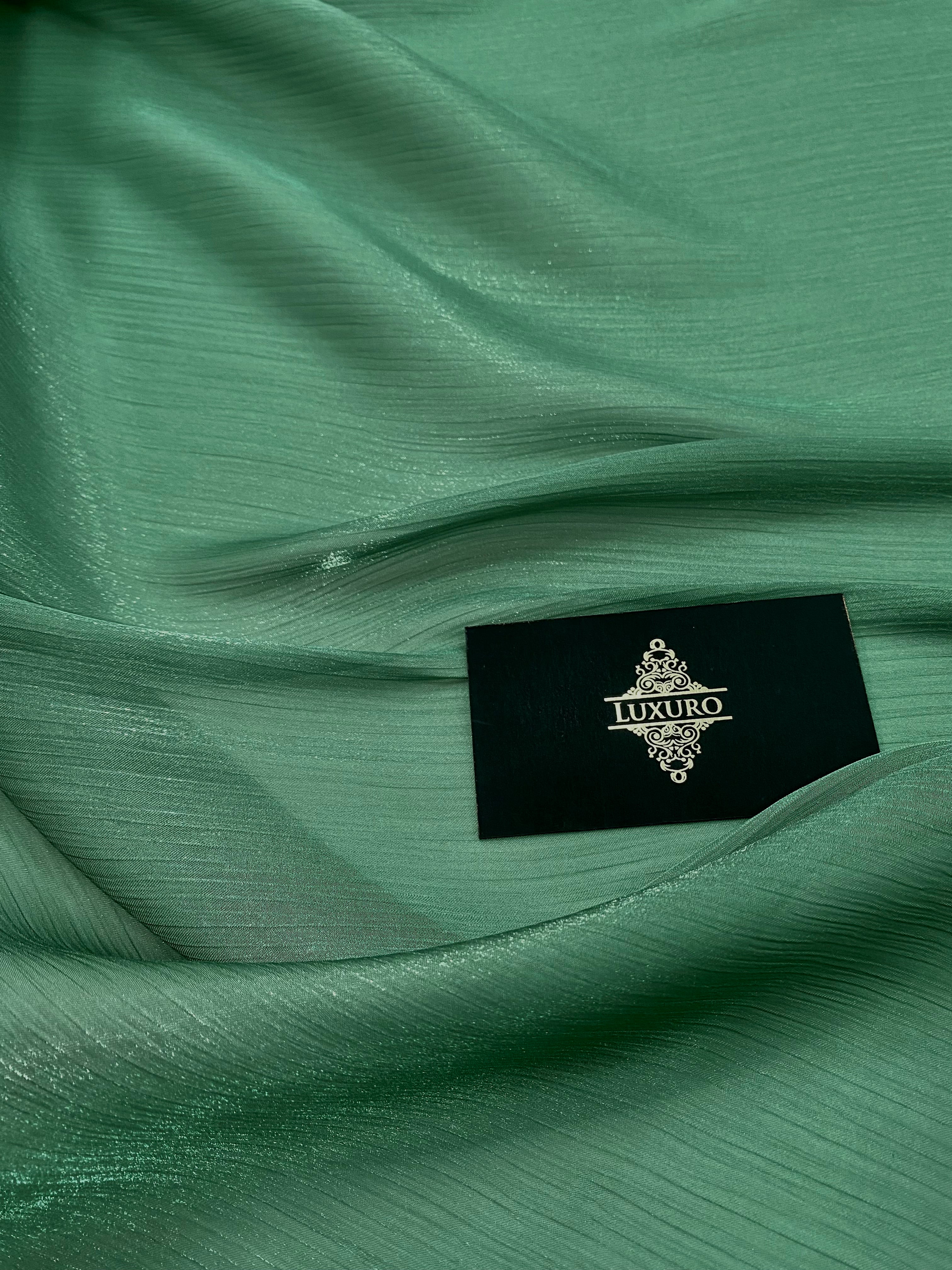 Voal Peliculizat Creponat Verde Pin