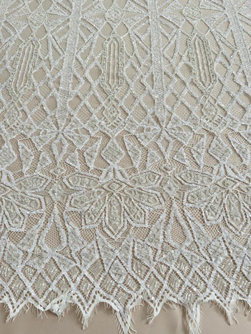 Ivory Haute Couture Chantilly típusú csipke