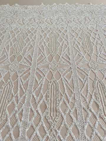 Ivory Haute Couture Chantilly típusú csipke
